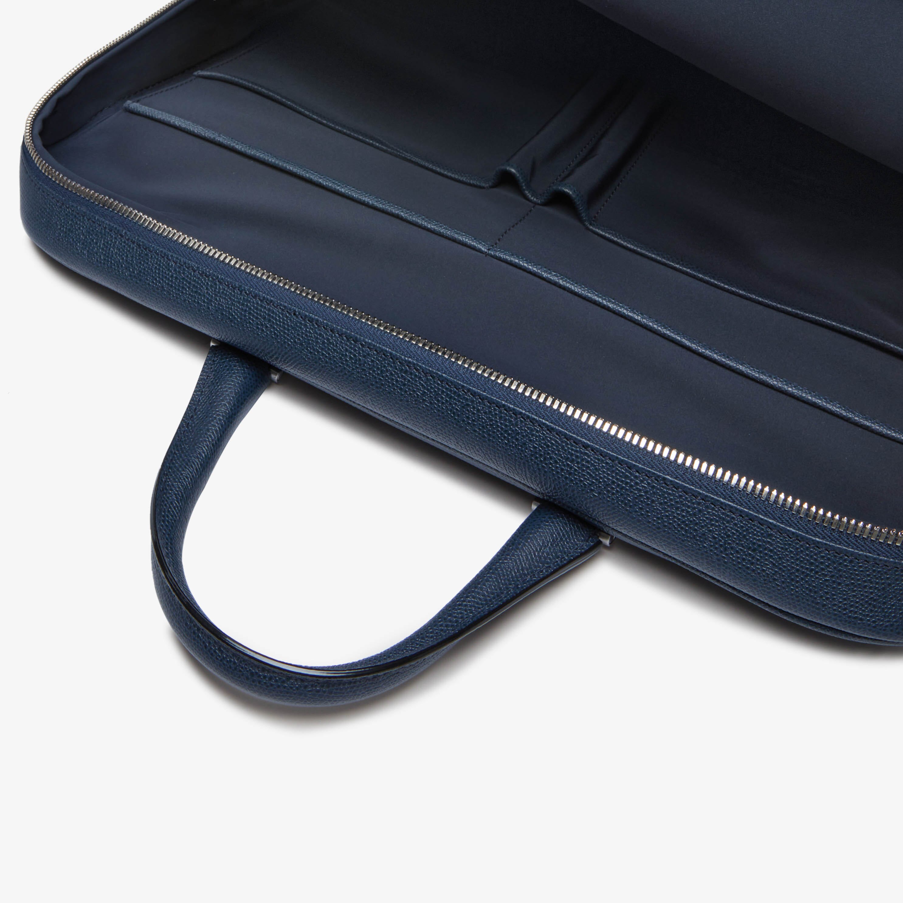 Avietta Briefcase with Zip 24h - Dark Blue - Vitello VS - Valextra - 6