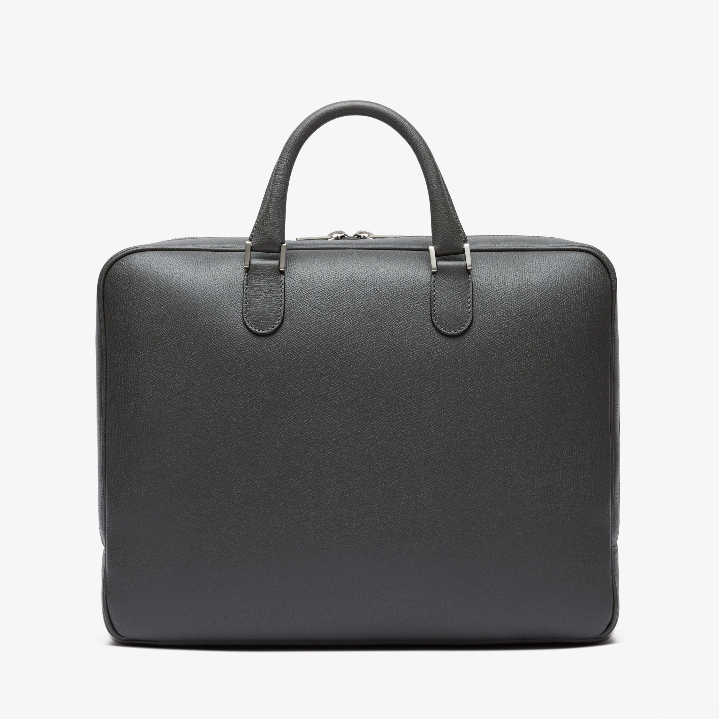 Avietta Briefcase with Zip 24h - Smokey Grey - Vitello VS - Valextra - 6