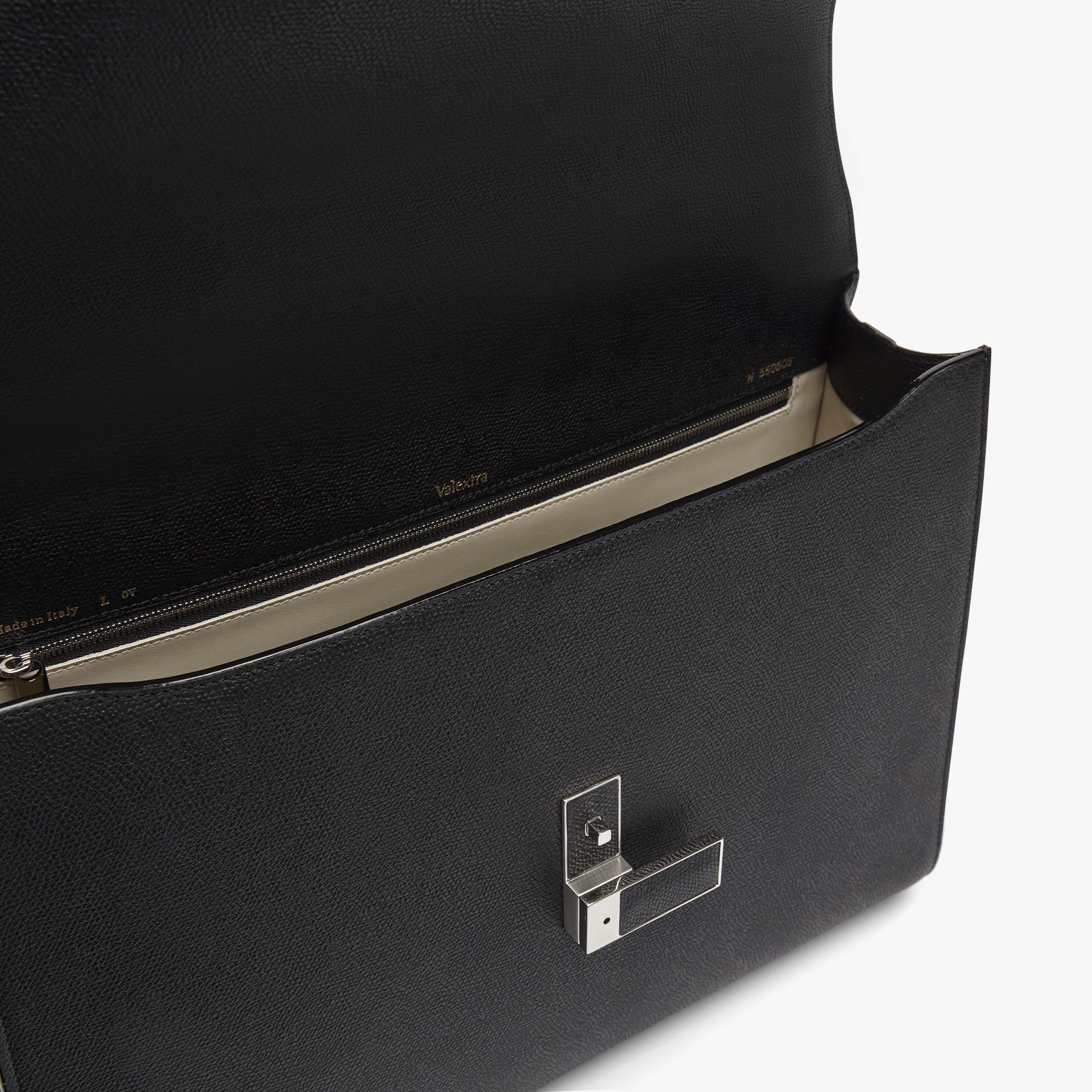 Iside Briefcase 24h - Black - Vitello VS - Valextra - 3
