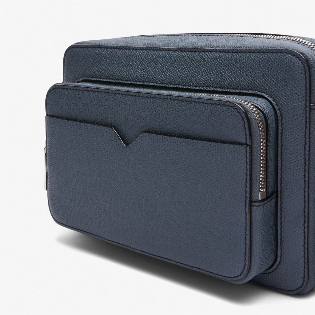 Valextra, Card Holder Zip Around, Smokey London Grey