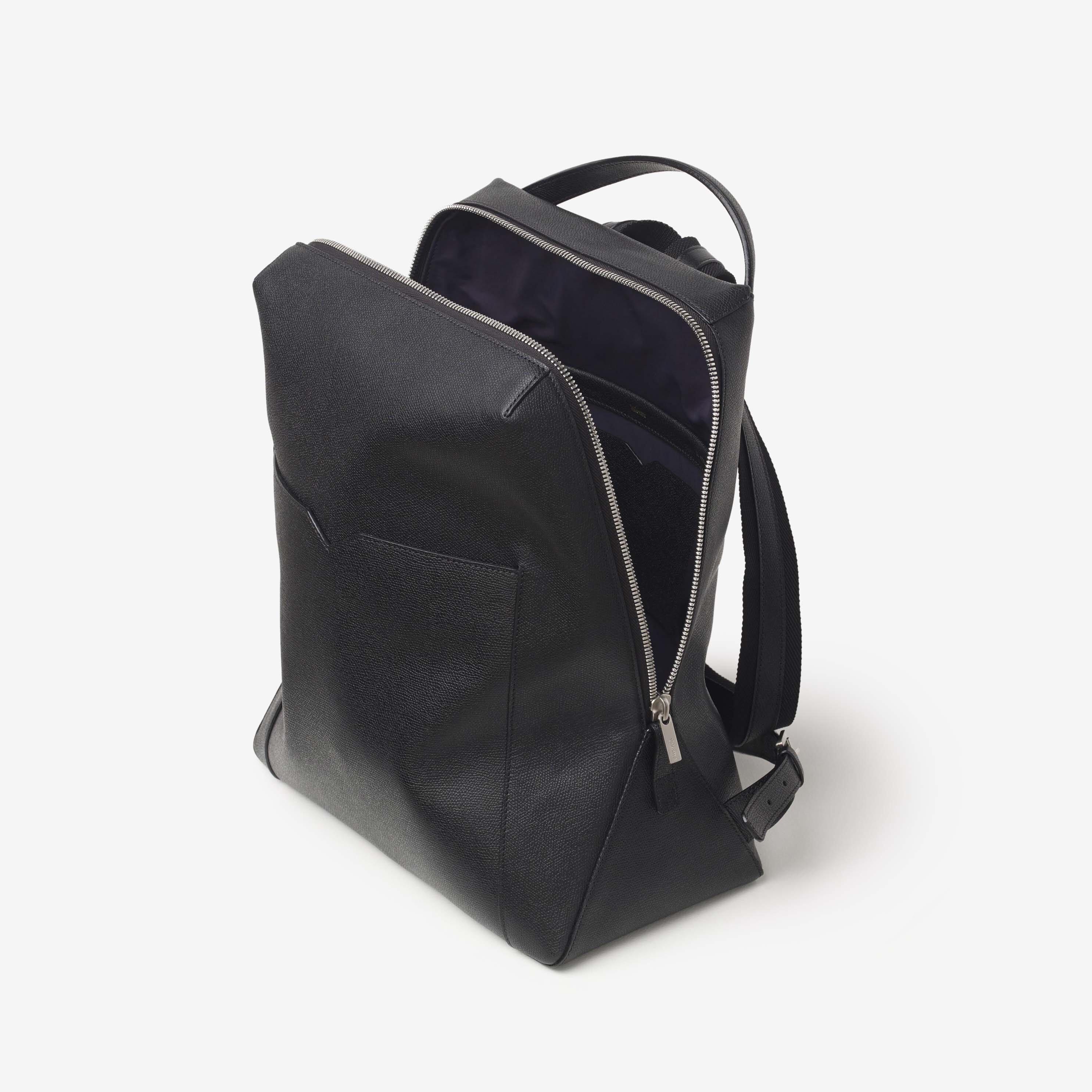 V Line Backpack - Black - Vitello VS - Valextra - 5