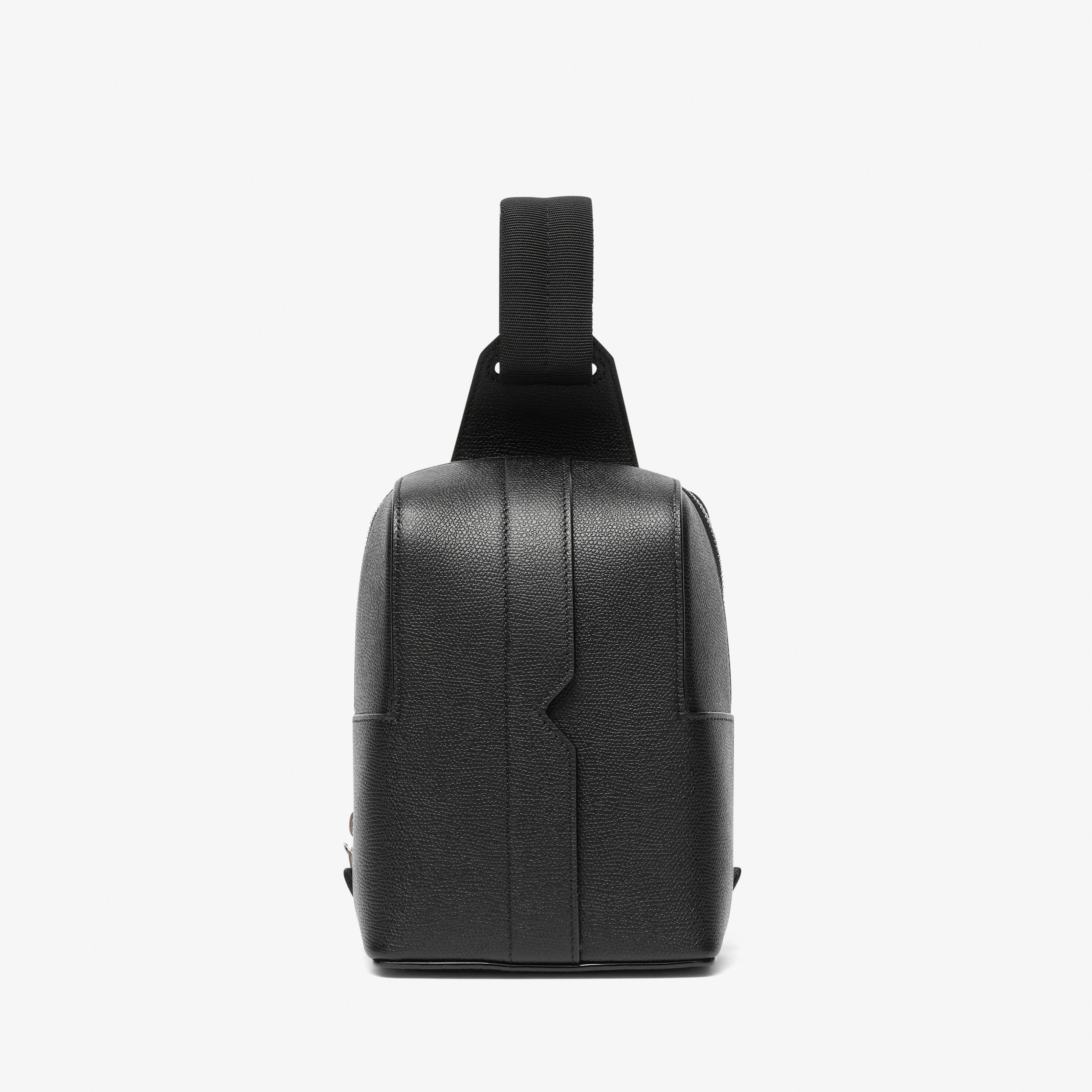 V-Line One Shoulder Mini Backpack - Black - Vitello VS - Valextra - 1