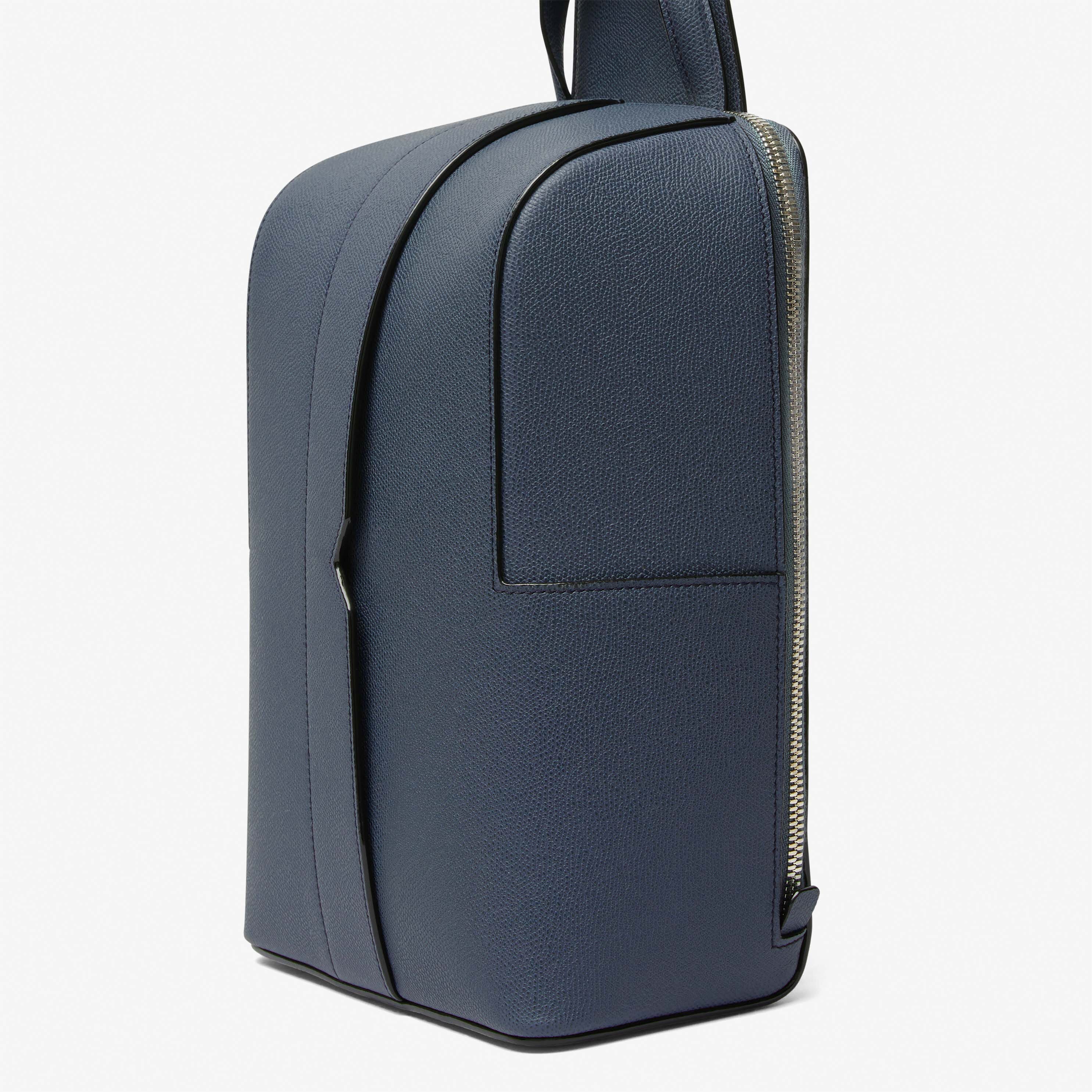 V-Line One Shoulder Backpack - Avio Blue - Vitello VS - Valextra - 3