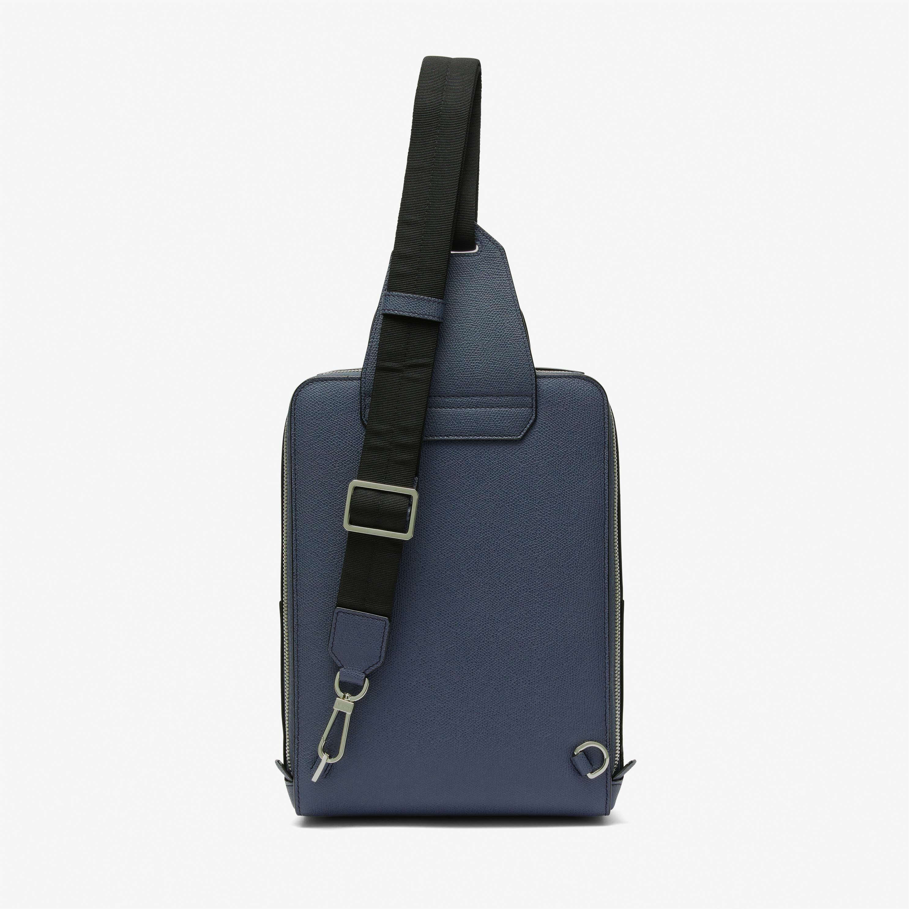 V-Line One Shoulder Backpack - Avio Blue - Vitello VS - Valextra - 6