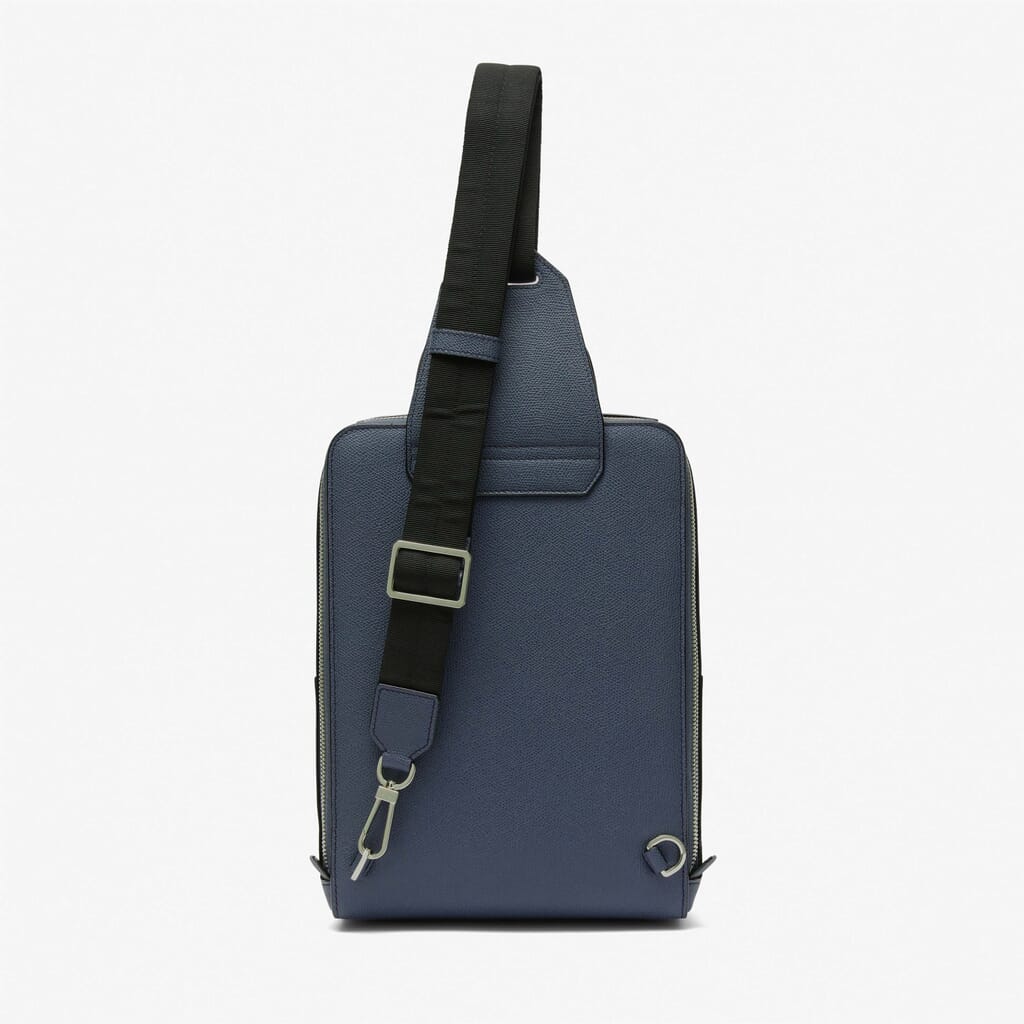 Valextra, V-line Messenger Bag, Avio Blue