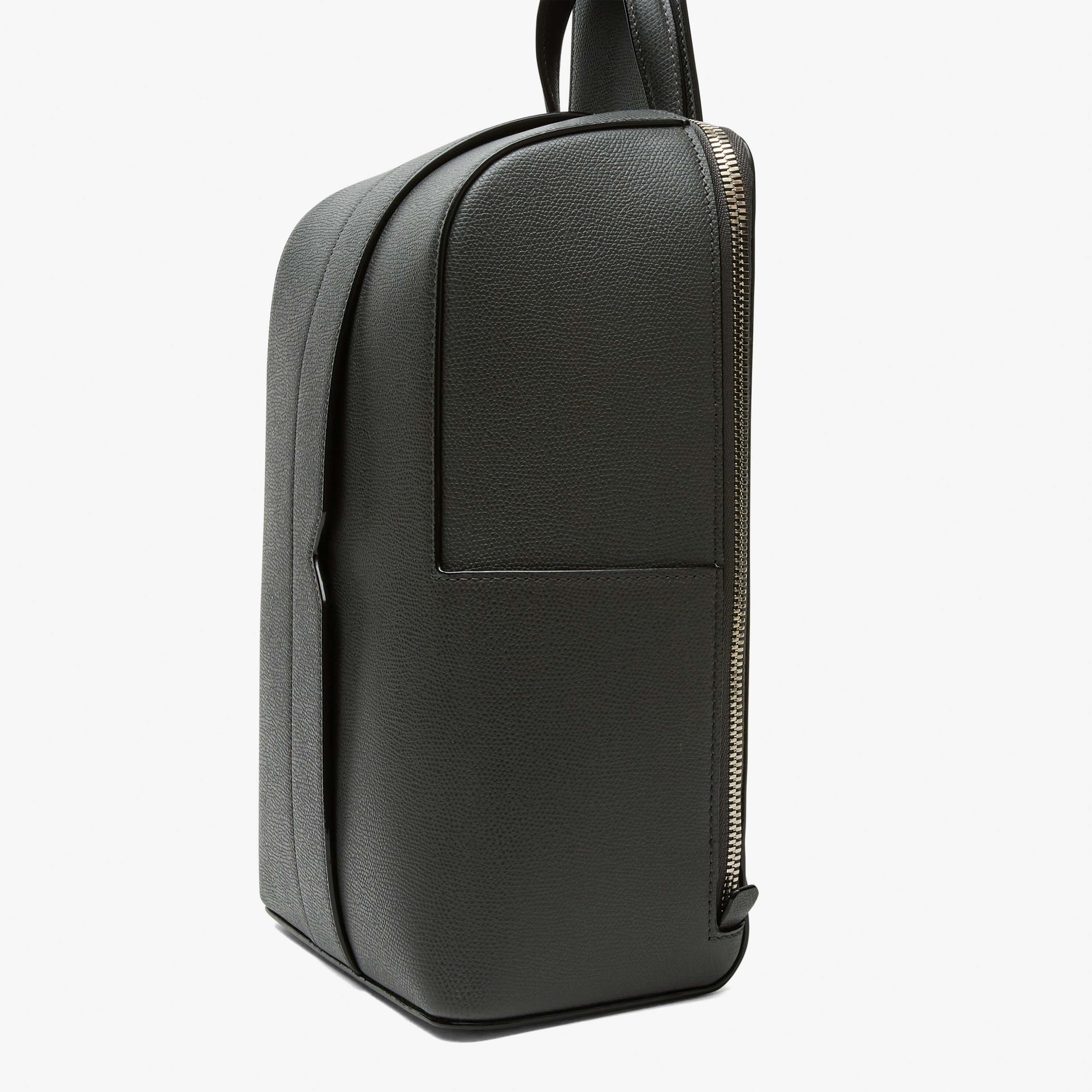 V-Line One Shoulder Backpack - Smokey Grey - Vitello VS - Valextra - 3