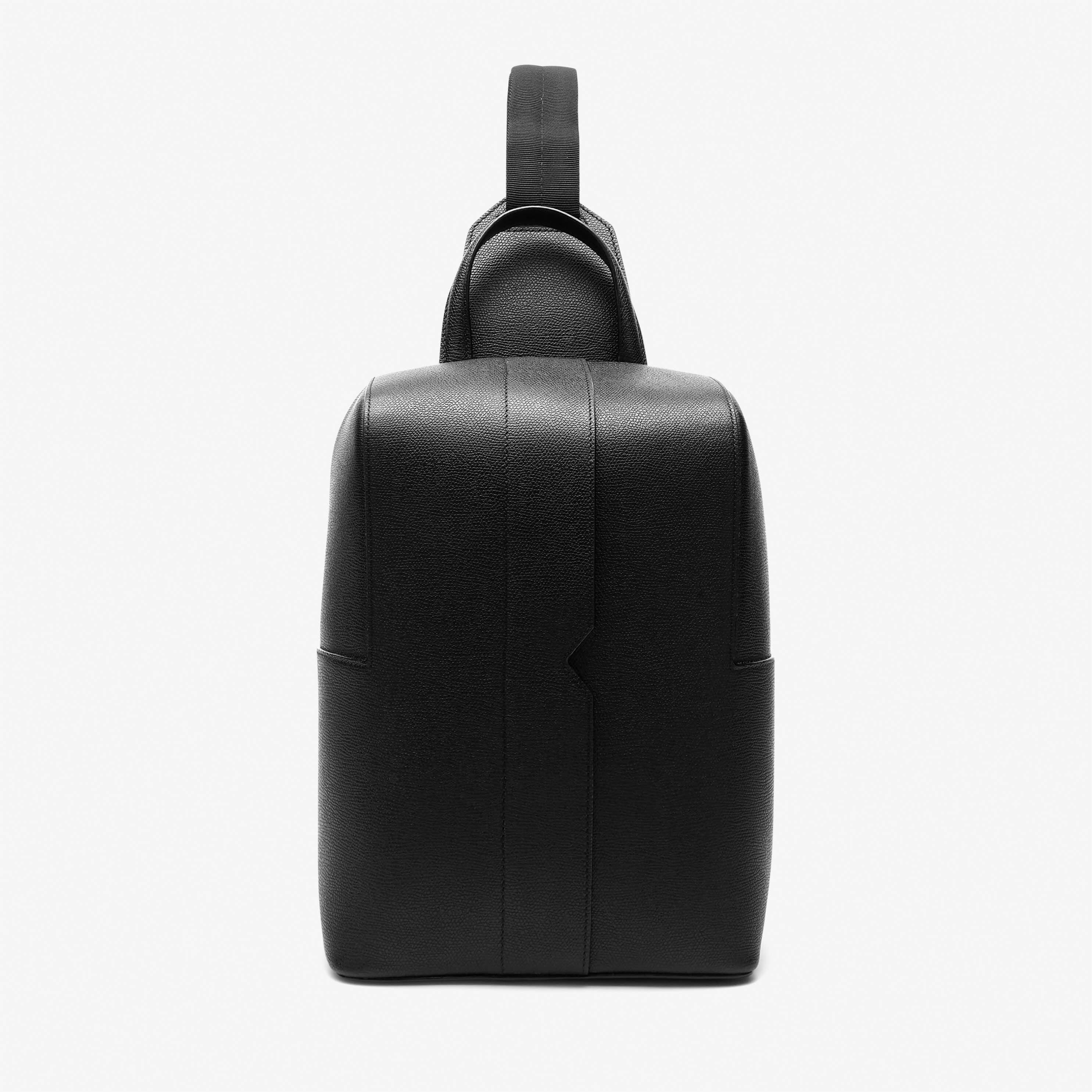 V-line One Shoulder Backpack - Black - Vitello VS - Valextra - 1