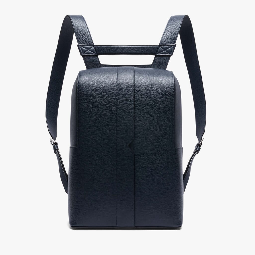 Valextra V-line One Shoulder Backpack in Black for Men