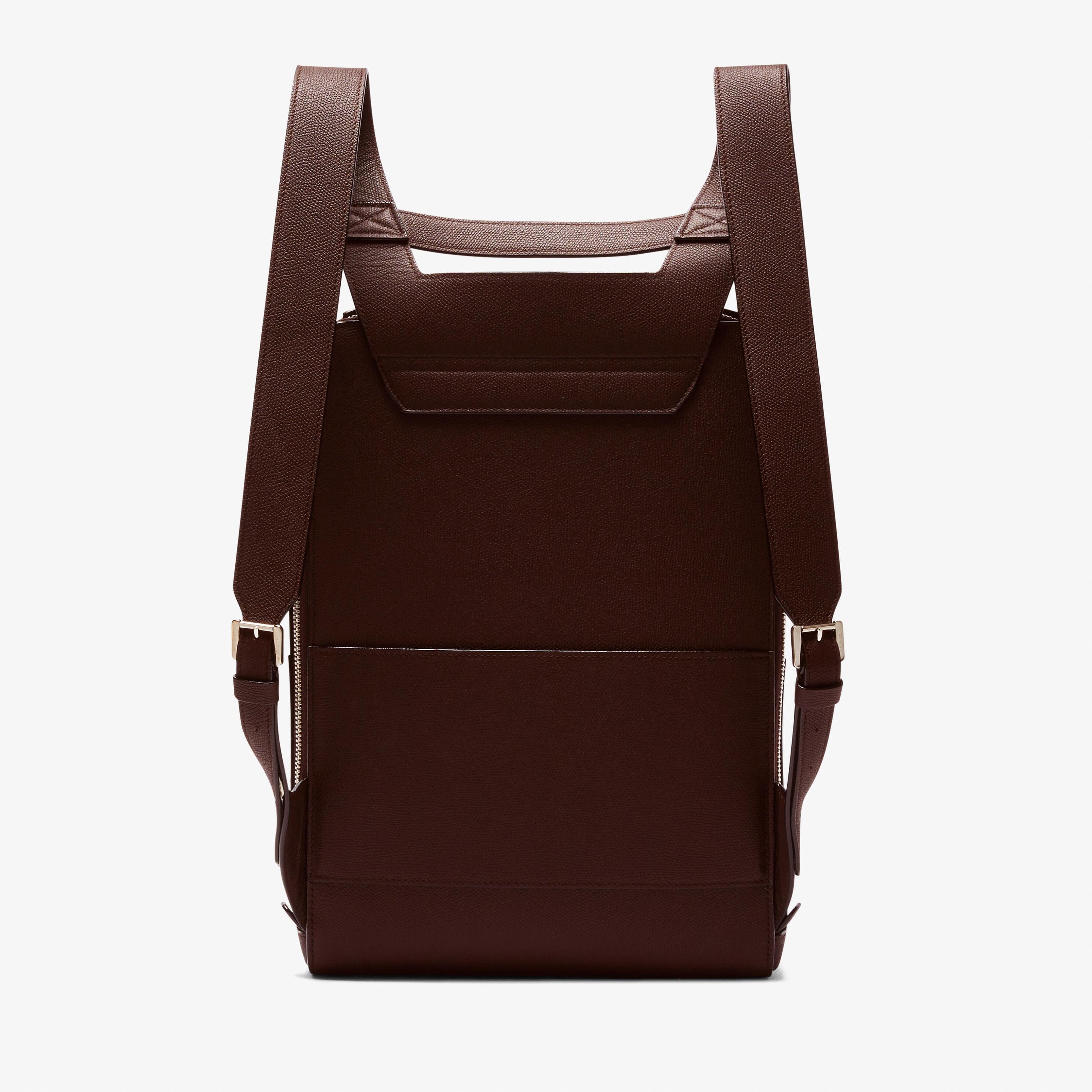 V-Line two shoulder Backpack - Coffee Brown - Vitello VS - Valextra - 5
