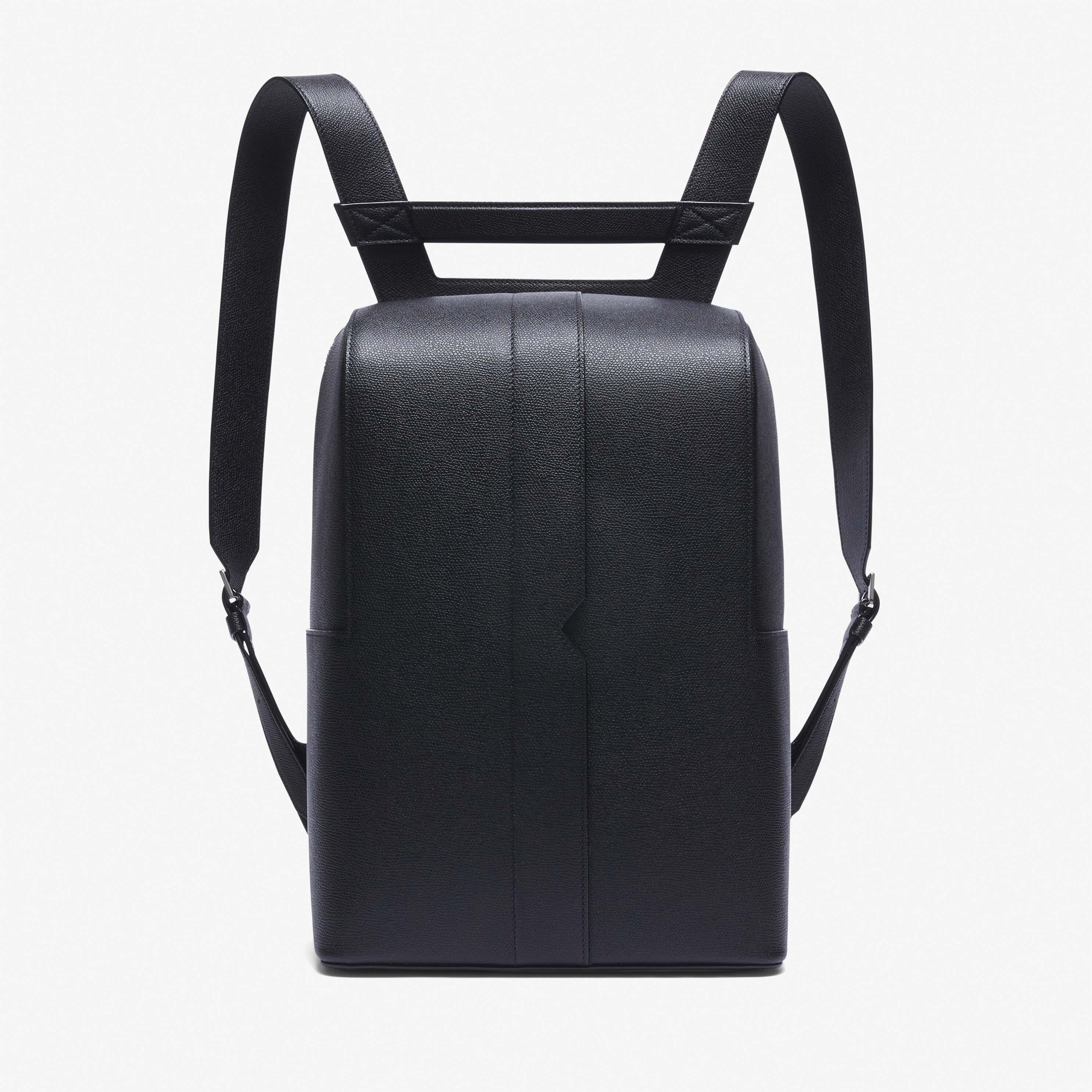 V-Line two shoulder Backpack - Black - Vitello VS - Valextra - 1