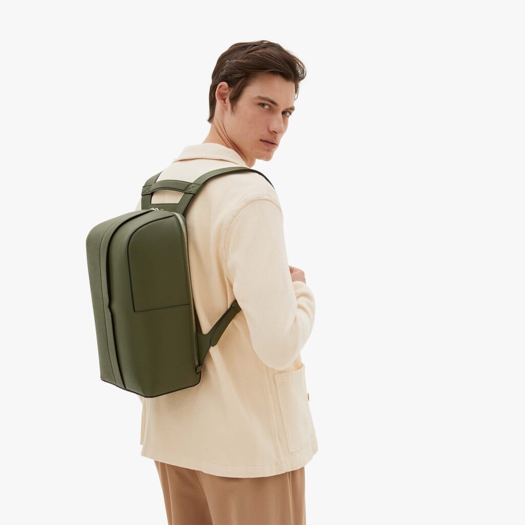 V-line One Shoulder Backpack - Valextra Green