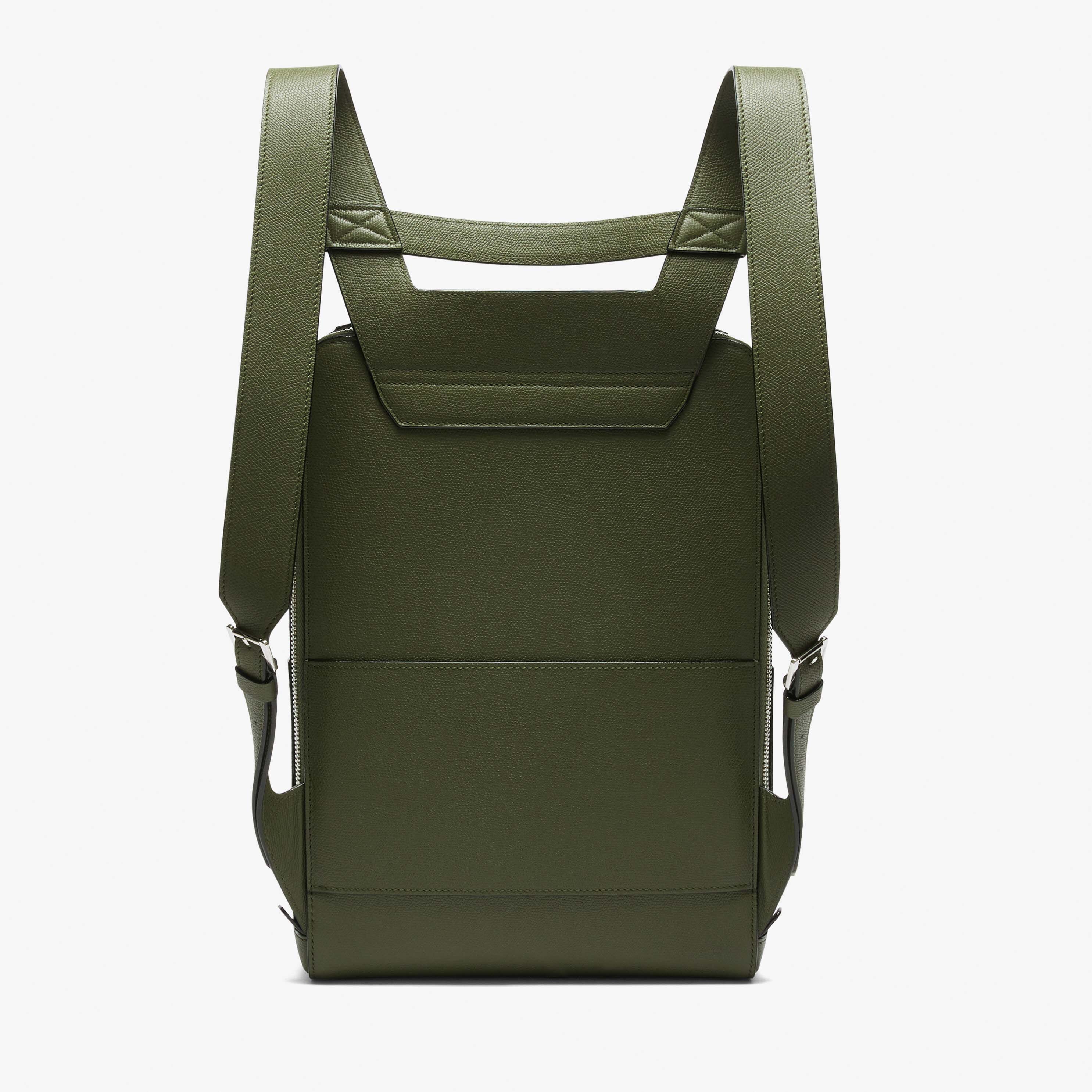 V-Line Backpack - Military Green - Vitello VS - Valextra - 5