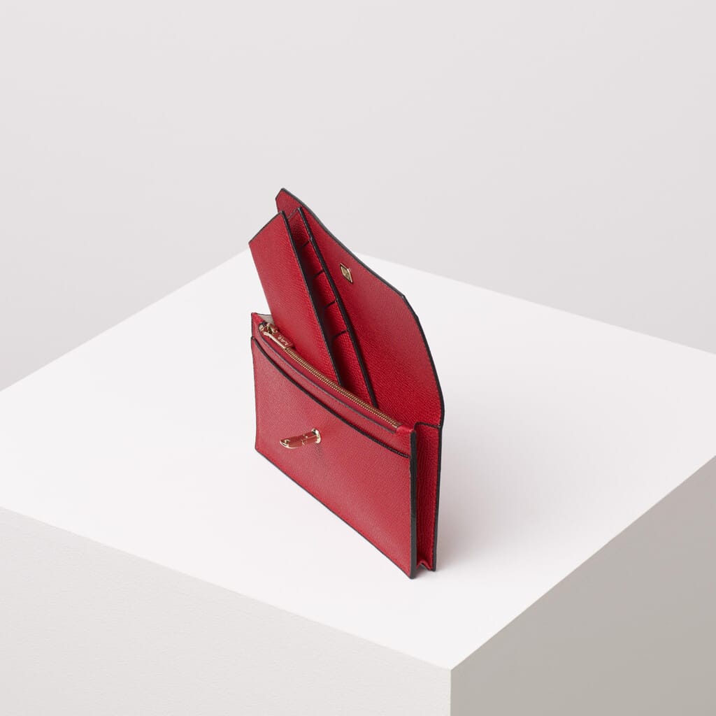 WALLET WITH REMOVABLE 8 CC HOLDER BRERA CALF LEATHER VS LIGHT GOLD,RR,gallery image number 2