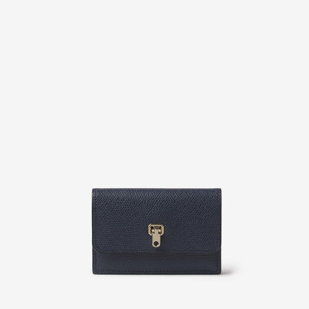 CC HOLDER WITH METAL CLOSURE BRERA CALF LEATHER VS LIGHT GOLD,BB,large image number 0