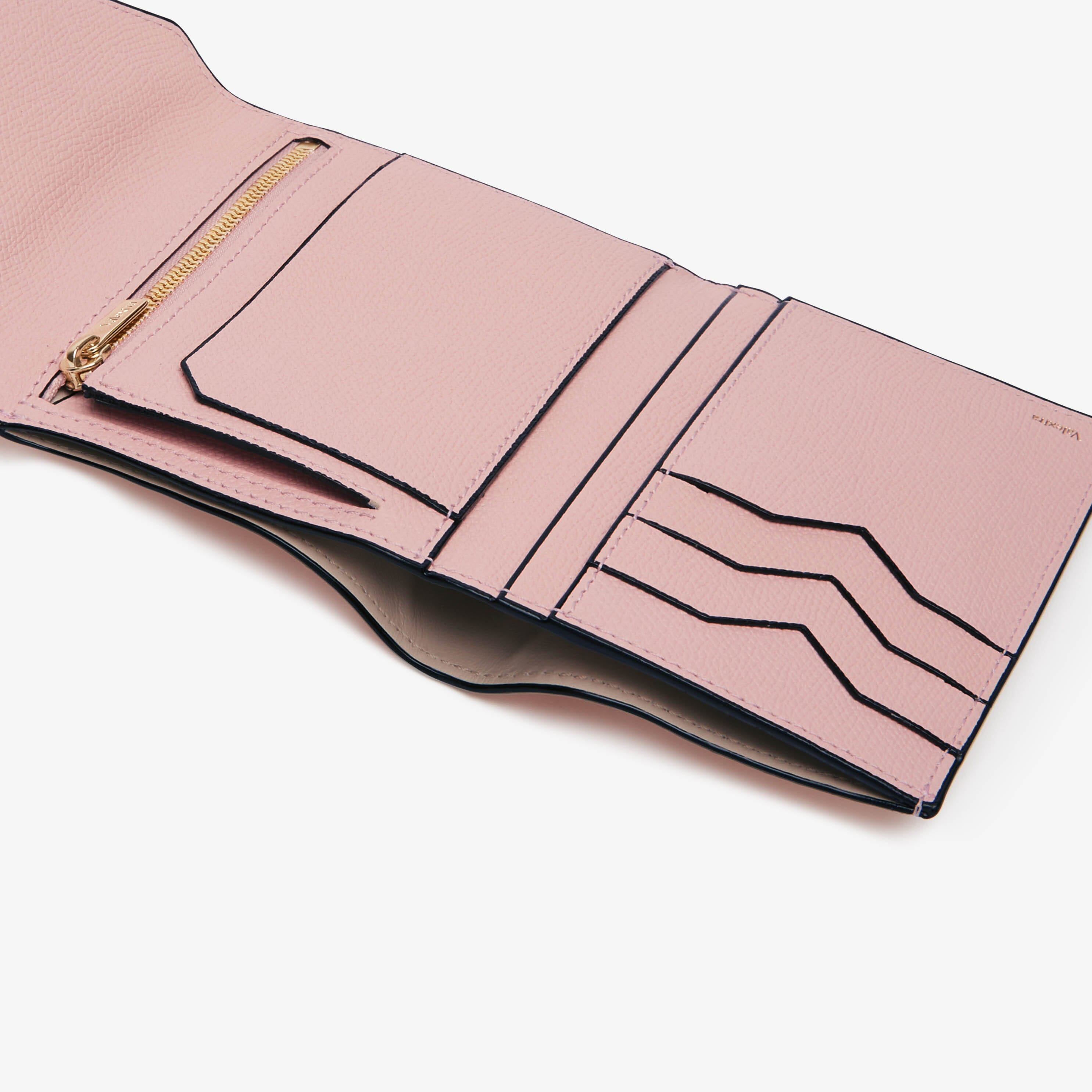 Iside Fold Wallet - Peony Pink - Vitello VS - Valextra - 2