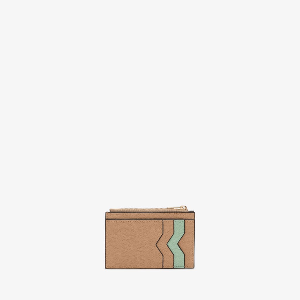 3CC HOLDER AND COIN PURSE CALF LEATHER VS LIGHT GOLD,MBCVA,large image number 0