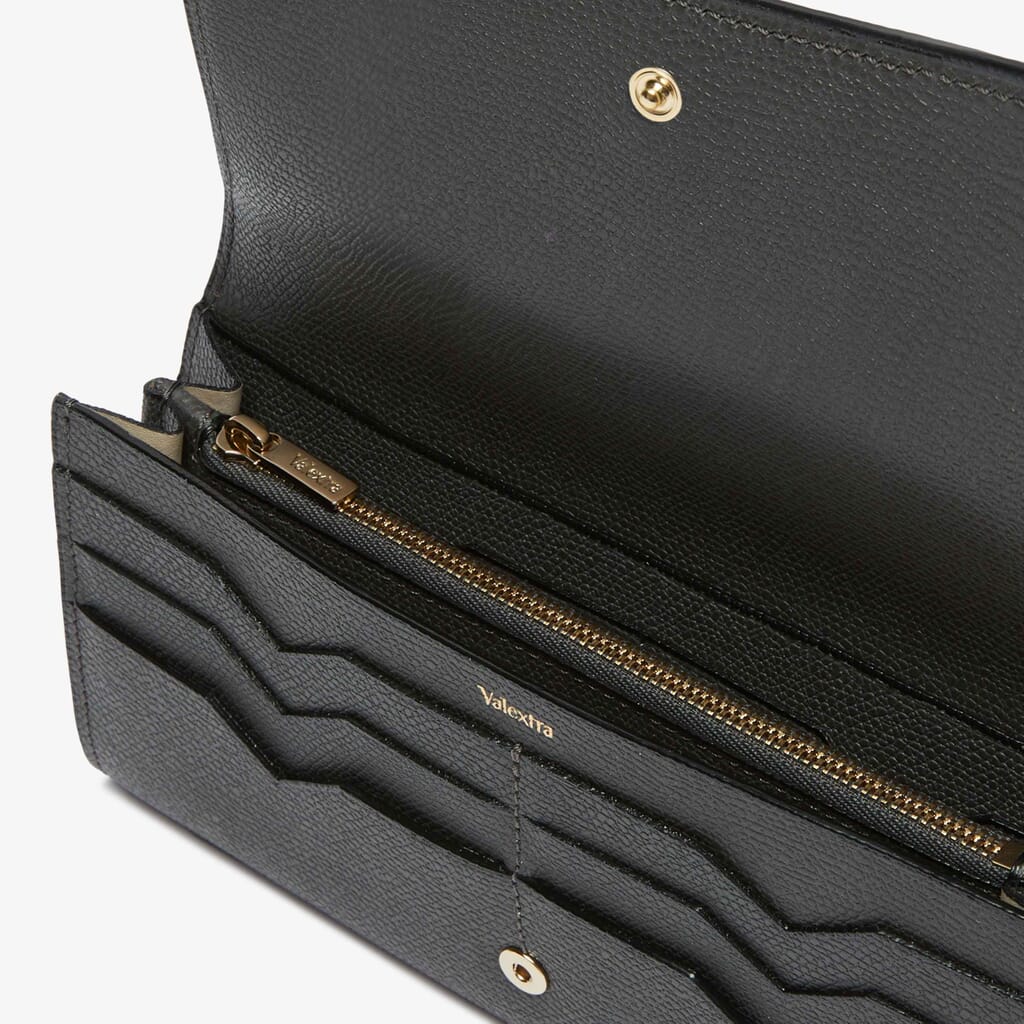 LARGE CONTINENTAL WALLET 12 CC CALF LEATHER VS LIGHT GOLD,GF,gallery image number 2