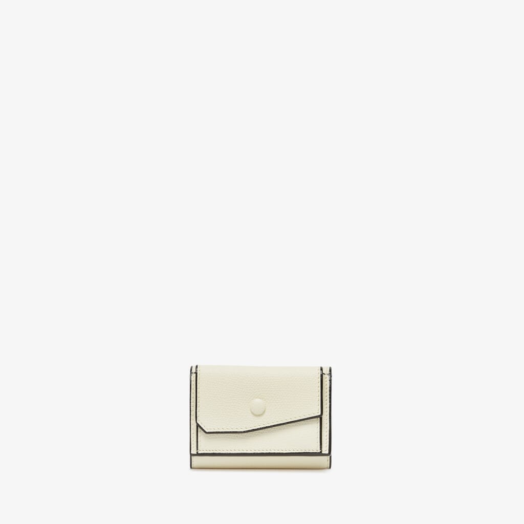 Small Wallet With Coin Purse - Pergamena White