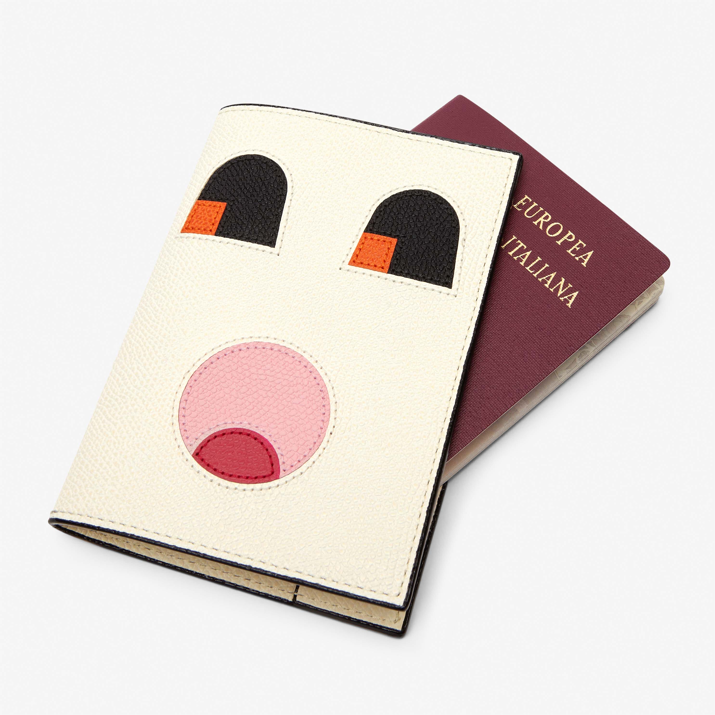 Passport Holder - Limited Edition - Pergamena White/Lobster Red/Pink/Black - VS Vitello-Faccine - Valextra - 2