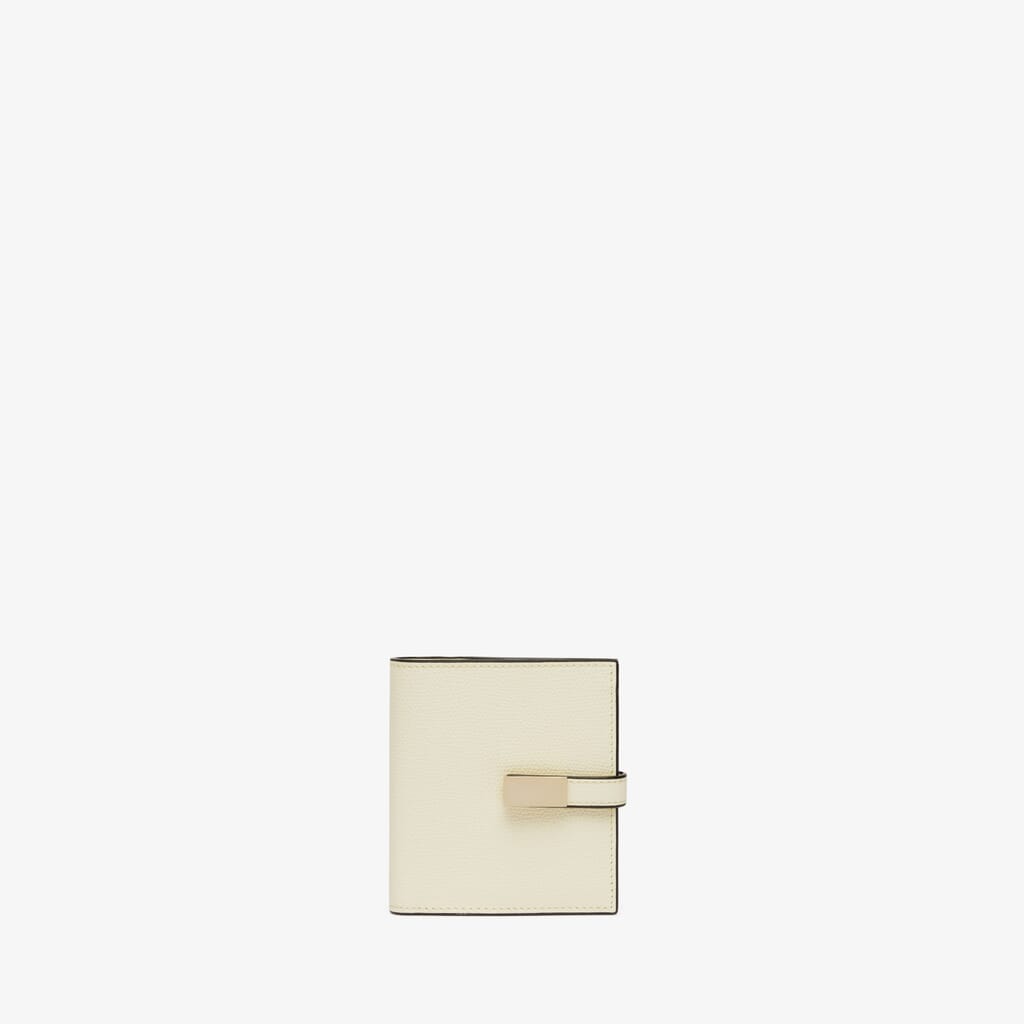 Small Wallet With Coin Purse - Pergamena White