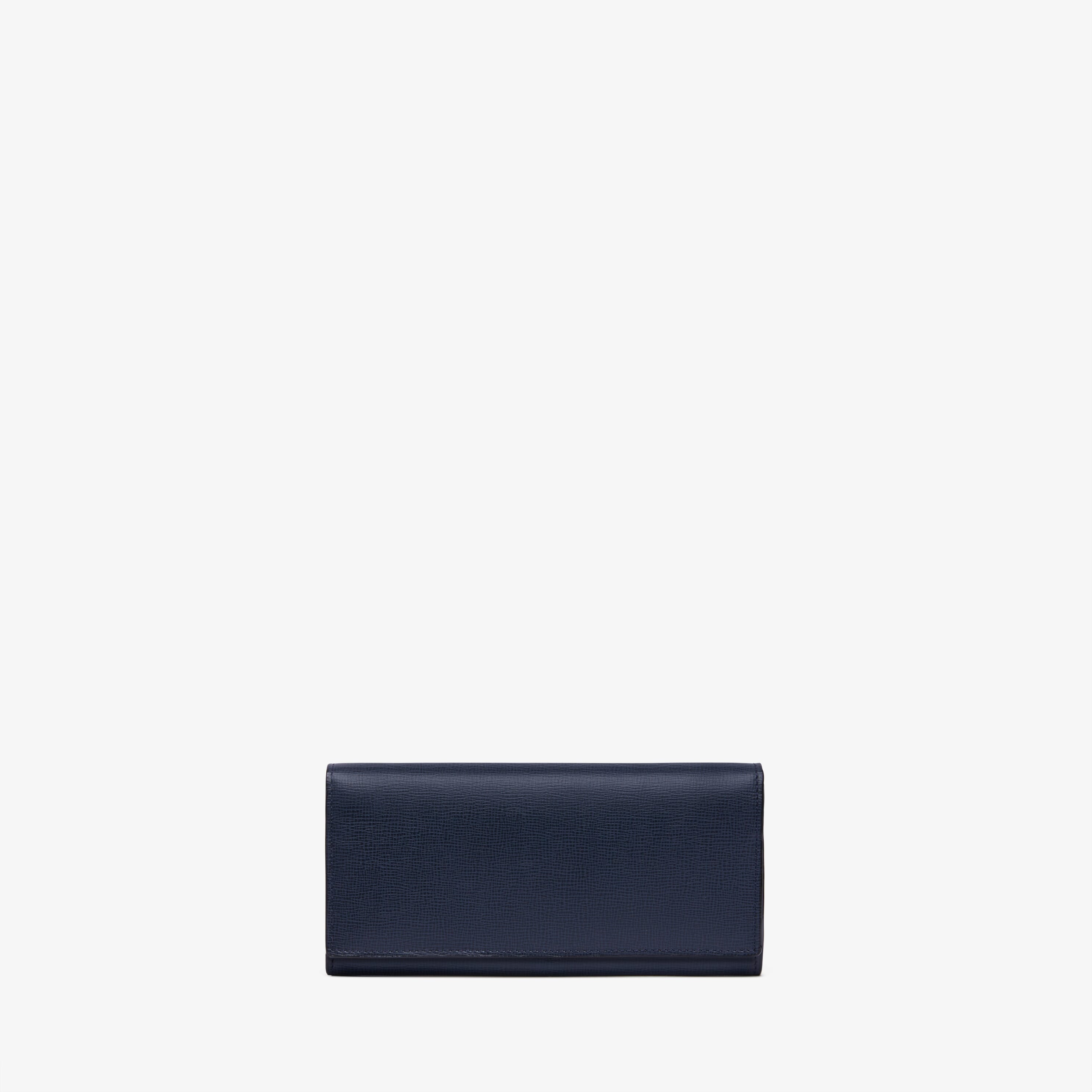 Blue Leather Continental Purse