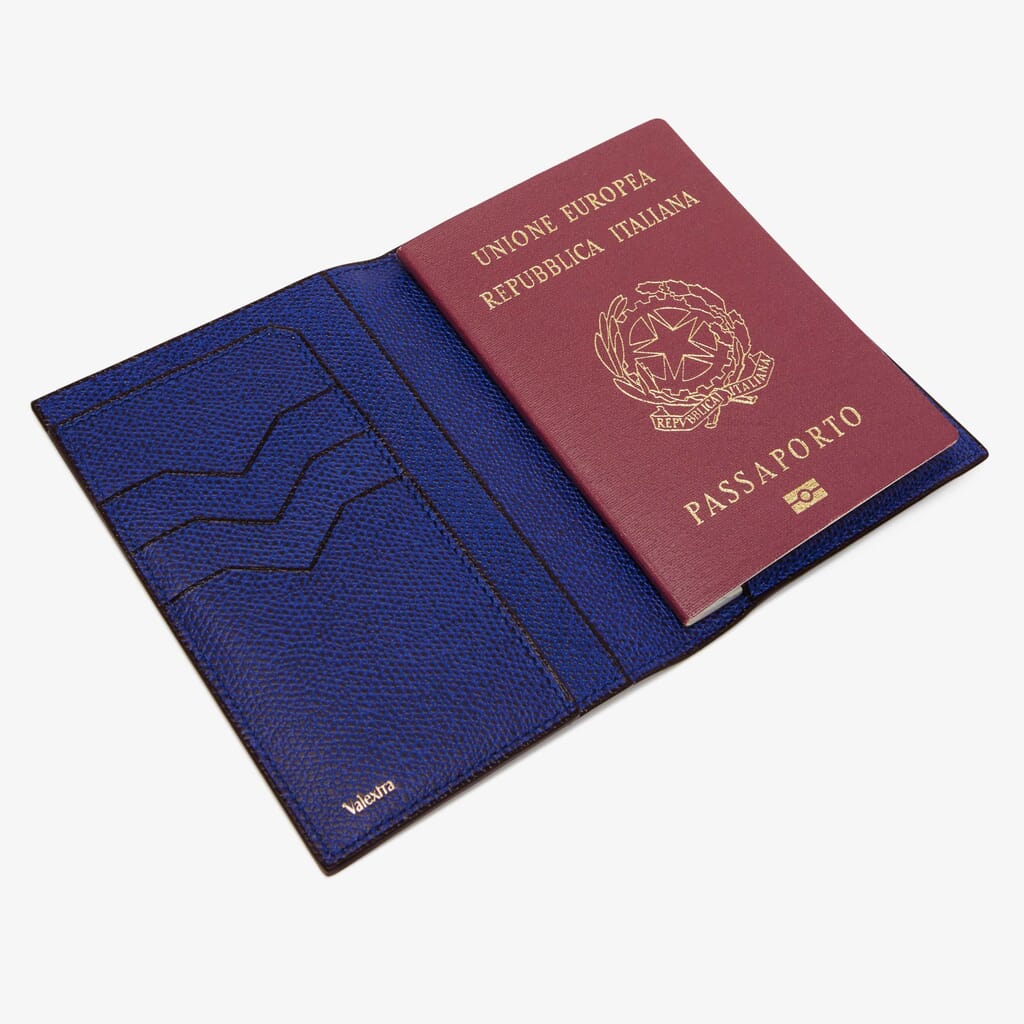 Porta Passaporto con 3 Carte di Credito - Blu Royale