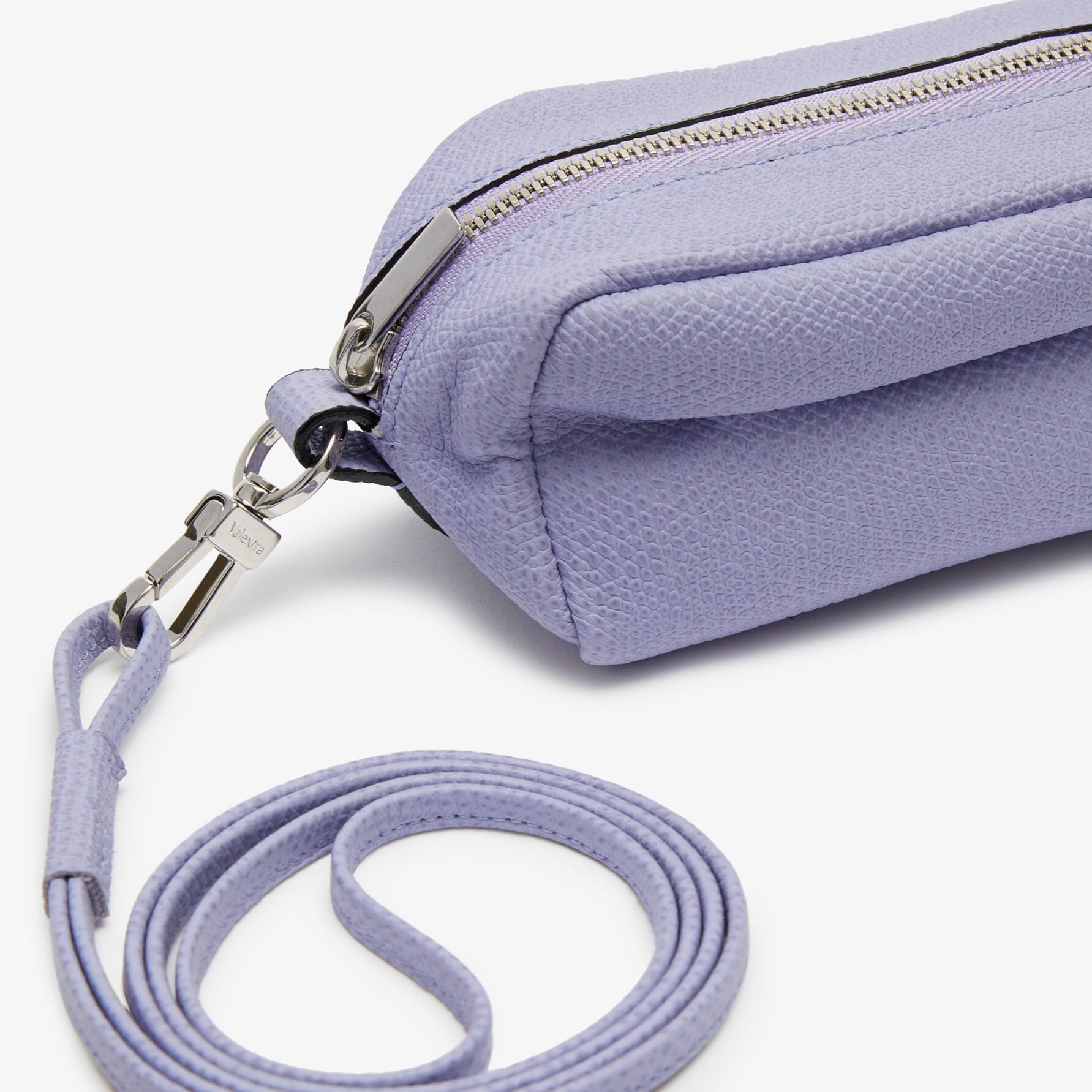 Women's Lilac Leather Micro pouch bag with Lanyard | Valextra