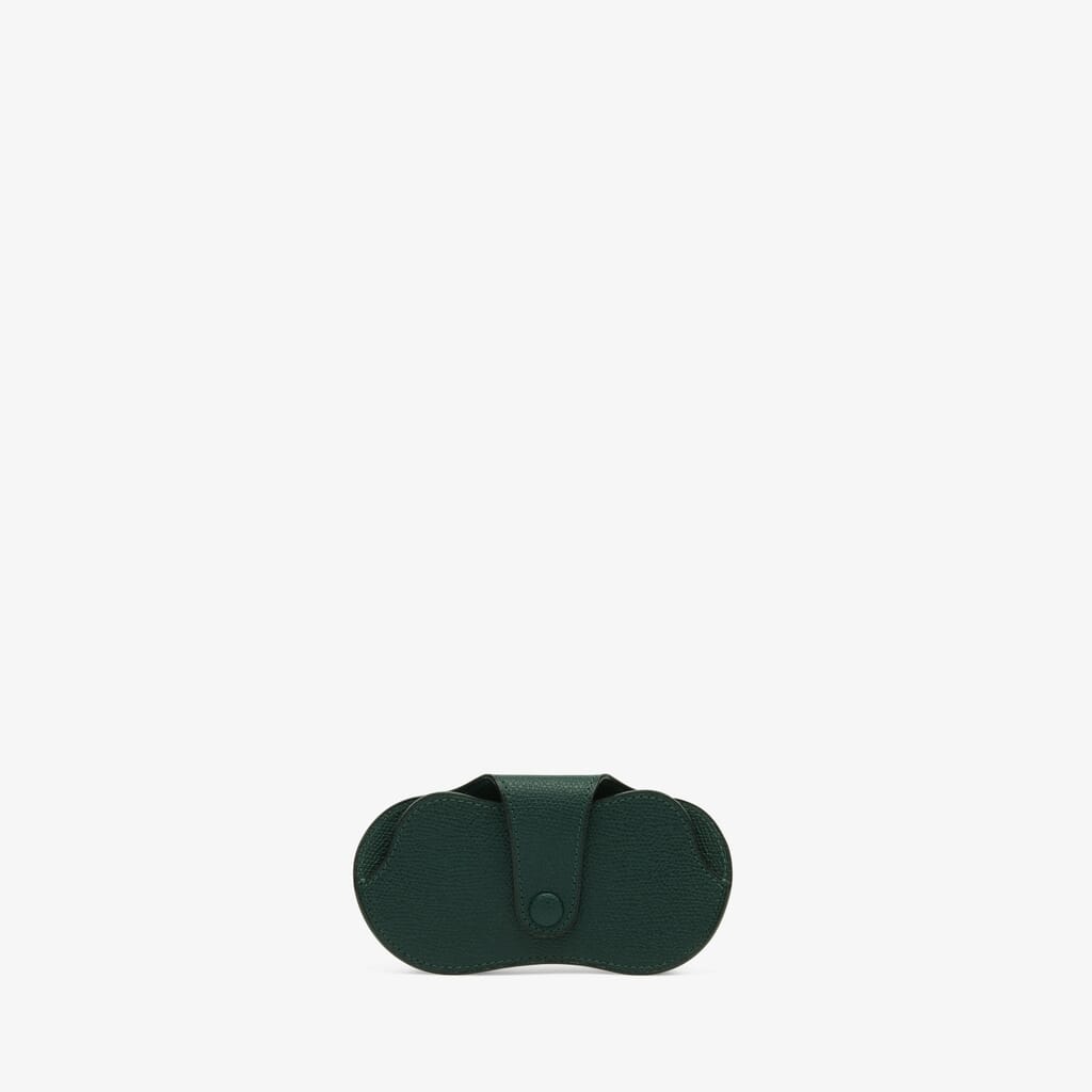 Green Leather Glasses Case | Valextra small leather goods