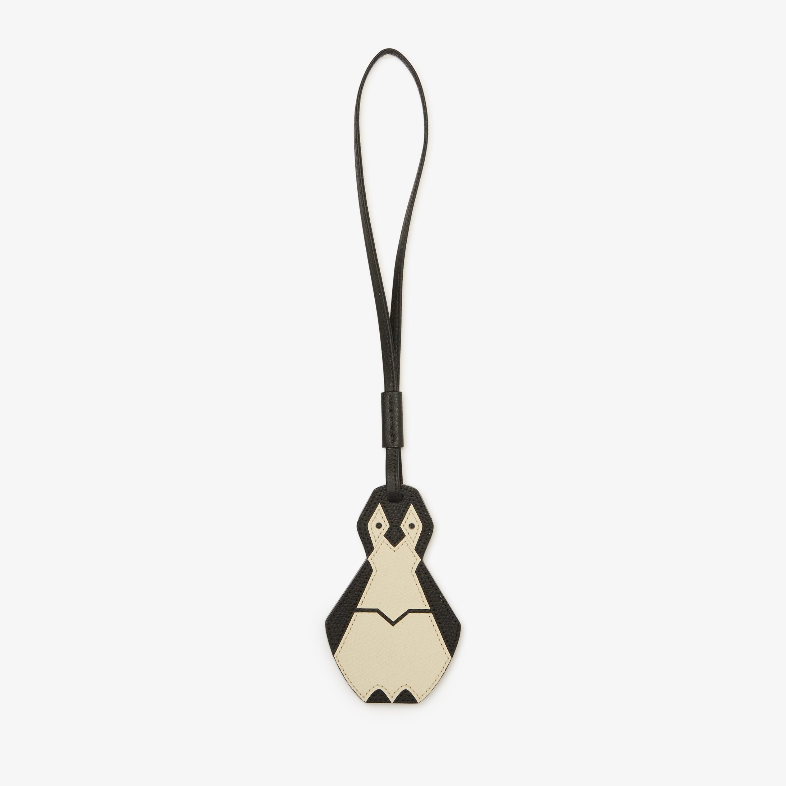 Penguin Charm - Pergamena White/Black - Vitello VS - Valextra - 1