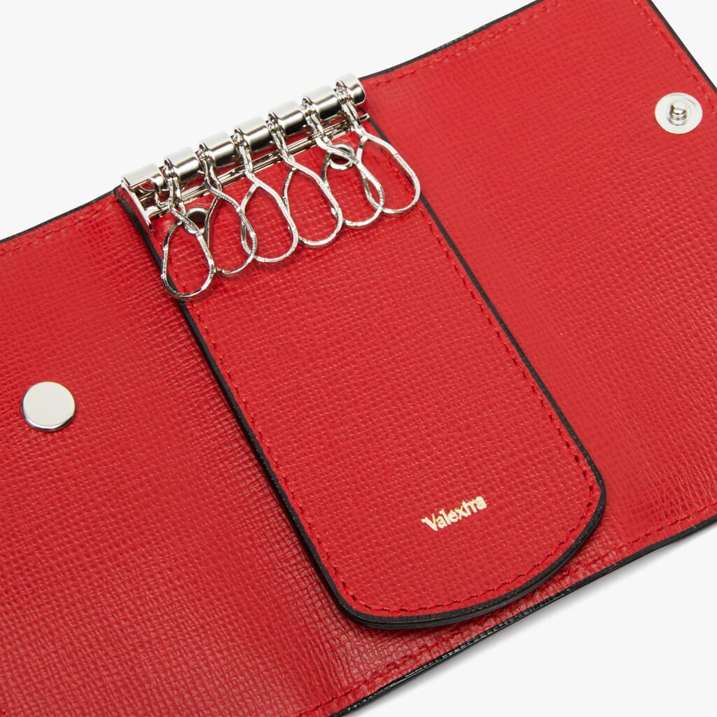 KEY HOLDER 6 HOOKS CALF LEATHER VL MATT PALLADIUM,RR,gallery image number 1
