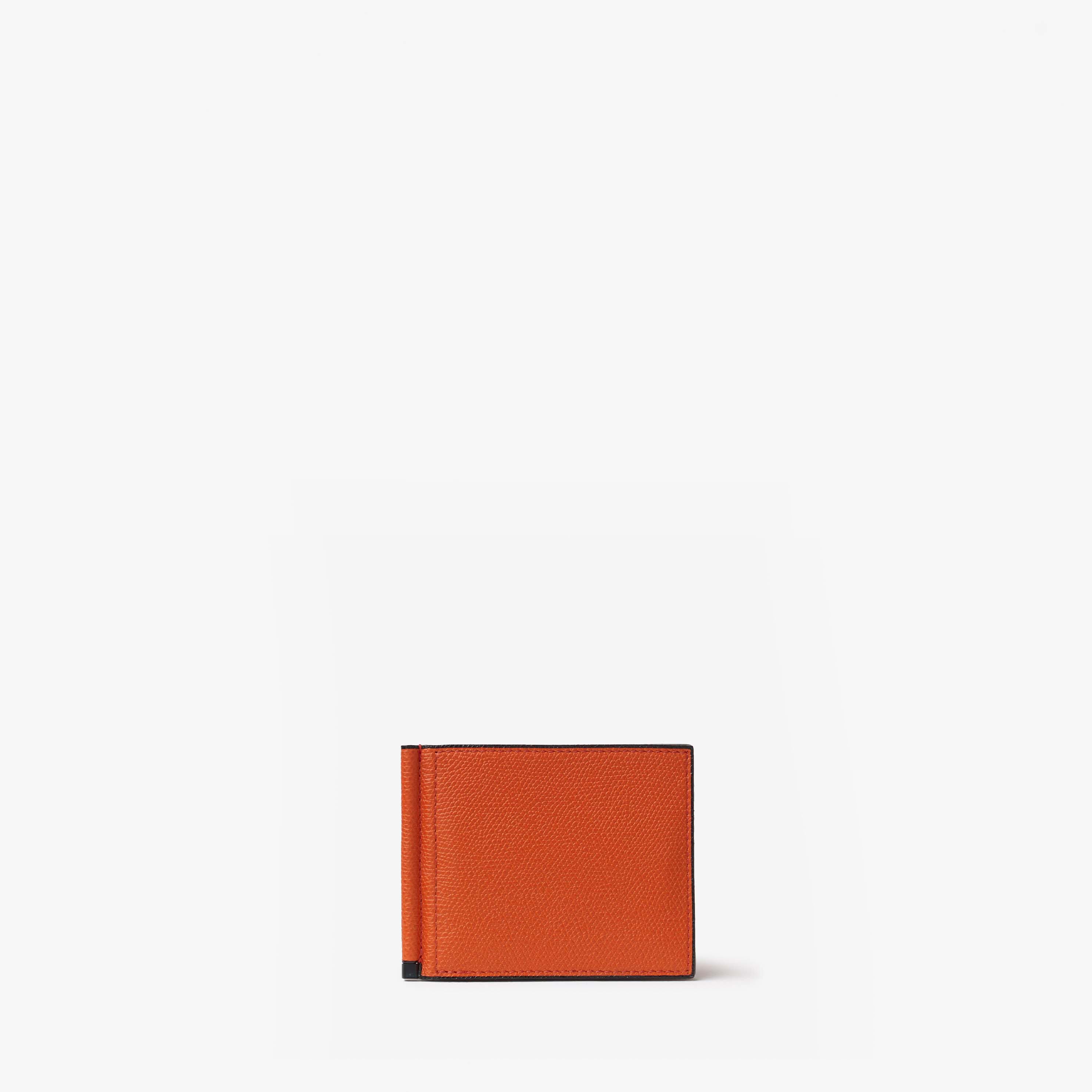 Lobster Red Leather Money clip Wallet | Valextra Milan