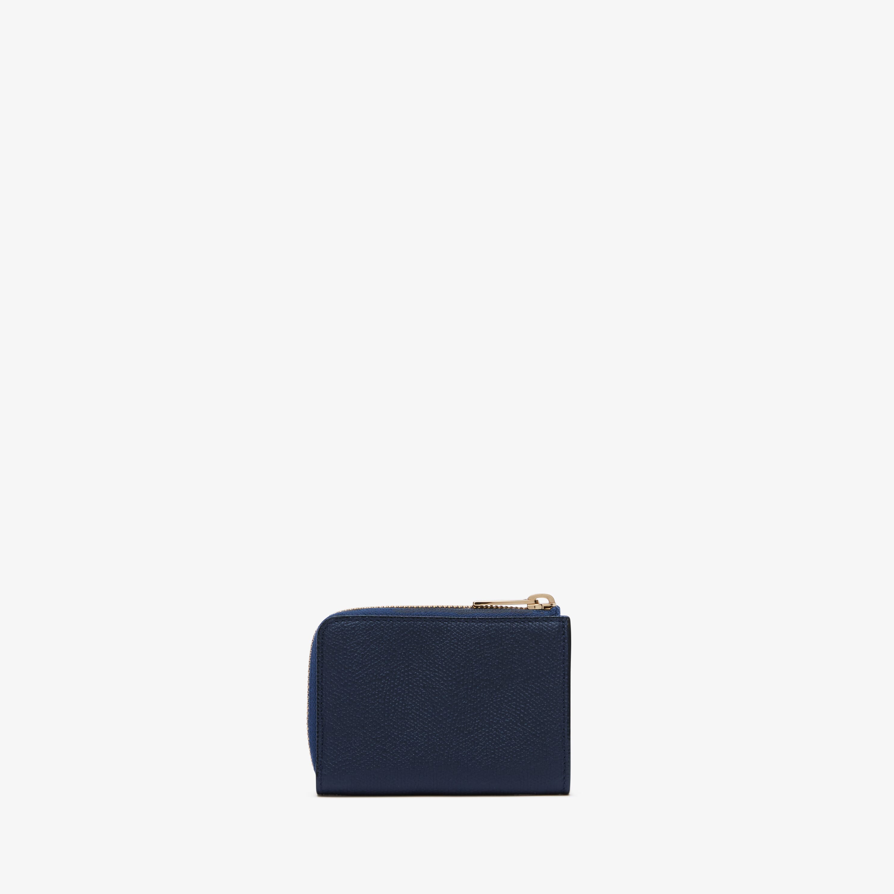 Blue Grained Leather Luxury key holder | Valextra Zip Around