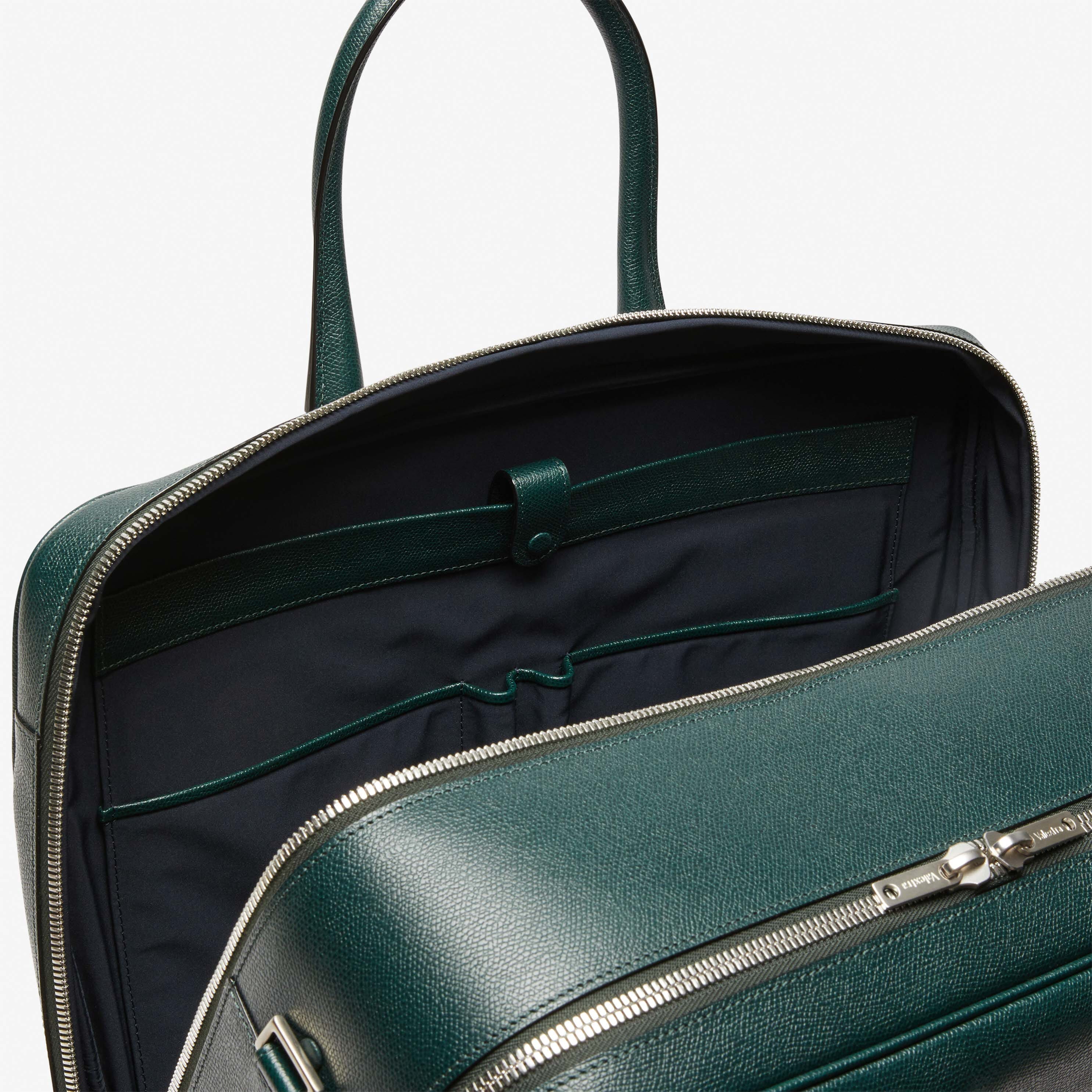 Avietta Travel Bag Two Chambers - Valextra Green - Vitello VS - Valextra - 3