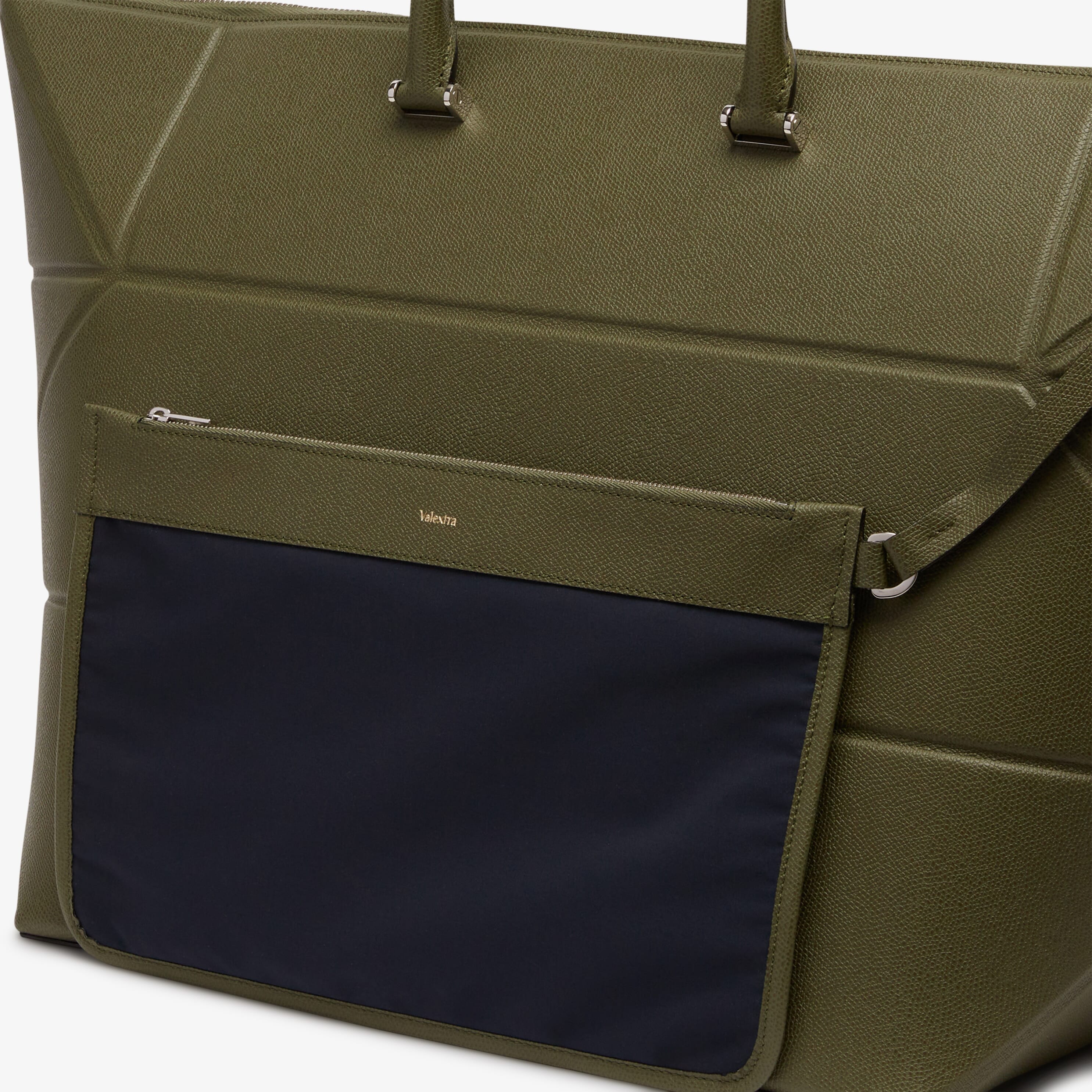 Polyhedral Travel Bag - Military Green - Vitello VS - Valextra - 5