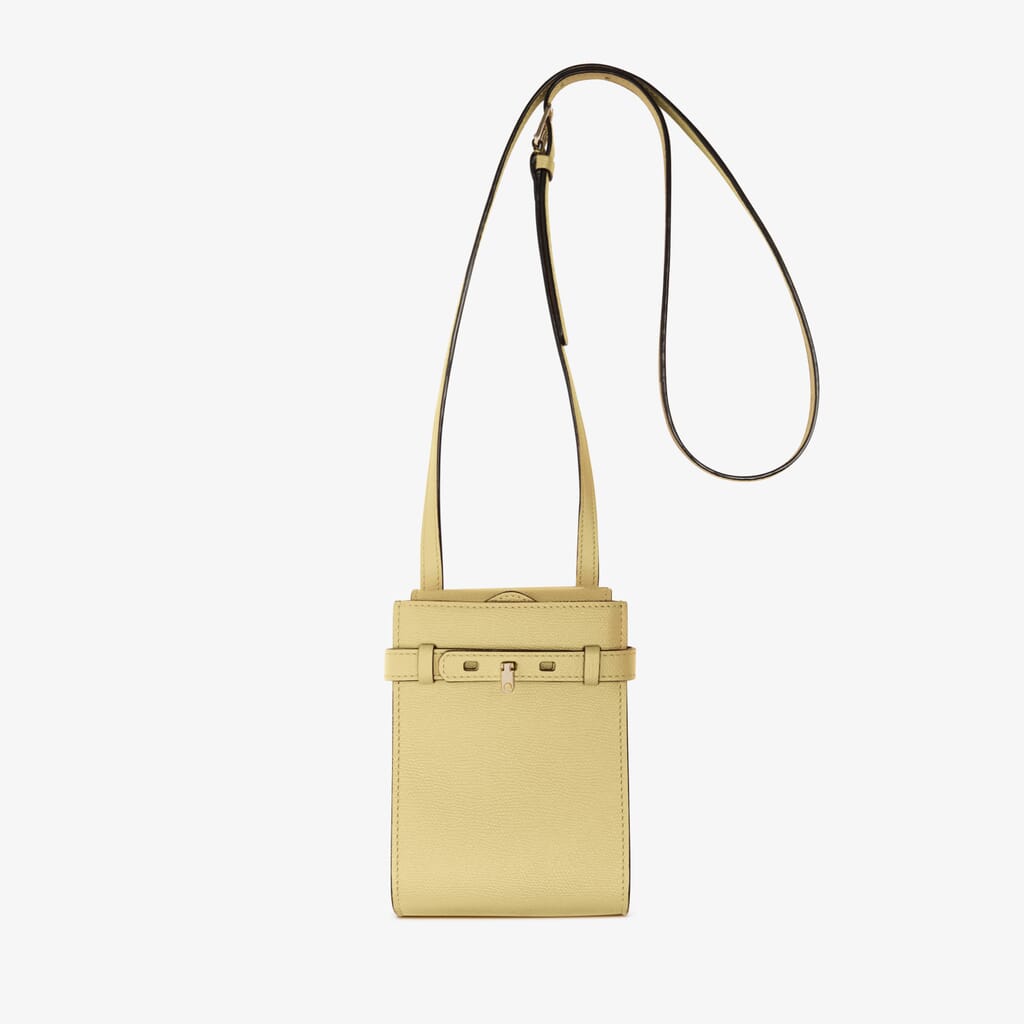 CROSSBODY BAG BRERA B-TRACOLLINA SLIM NEW CALF LEATHER VS LIGHT GOLD,JV,large image number 0