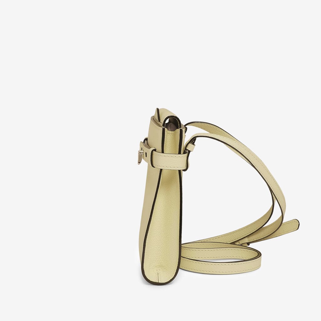 CROSSBODY BAG BRERA B-TRACOLLINA SLIM NEW CALF LEATHER VS LIGHT GOLD,JV,gallery image number 0
