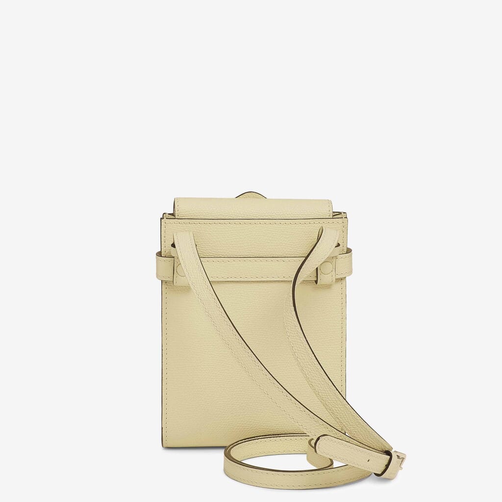 CROSSBODY BAG BRERA B-TRACOLLINA SLIM NEW CALF LEATHER VS LIGHT GOLD,JV,gallery image number 1