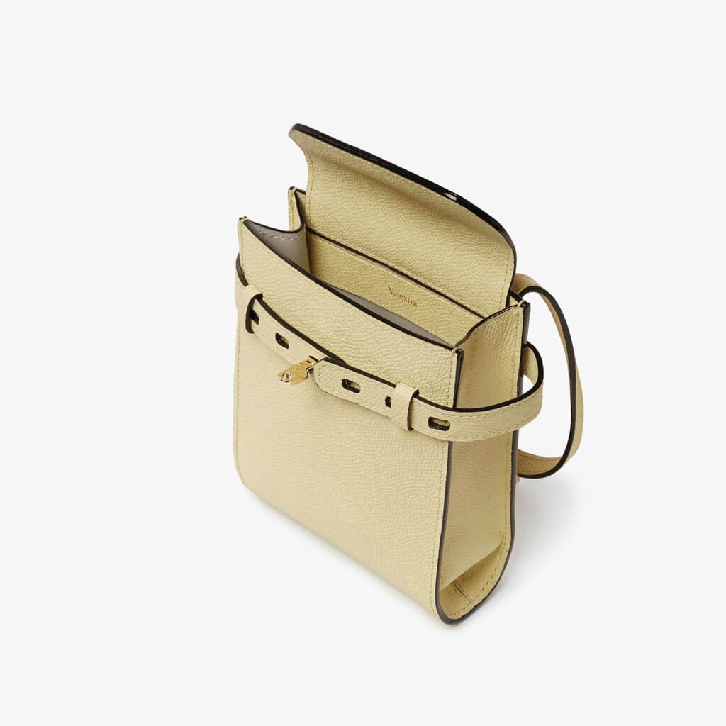CROSSBODY BAG BRERA B-TRACOLLINA SLIM NEW CALF LEATHER VS LIGHT GOLD,JV,gallery image number 2
