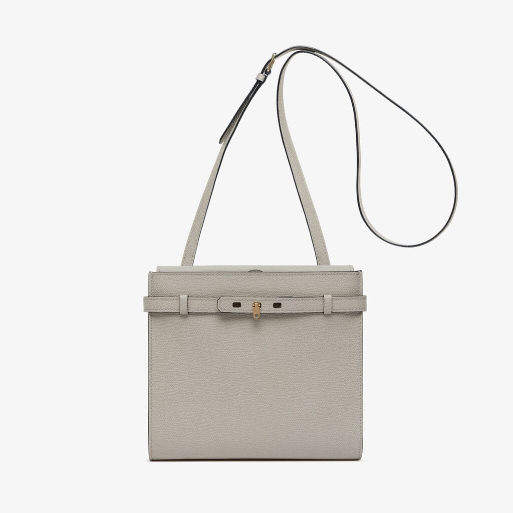 Brera B-Tracollina Crossbody bag - Ash Grey - Vitello VS - Valextra - 1