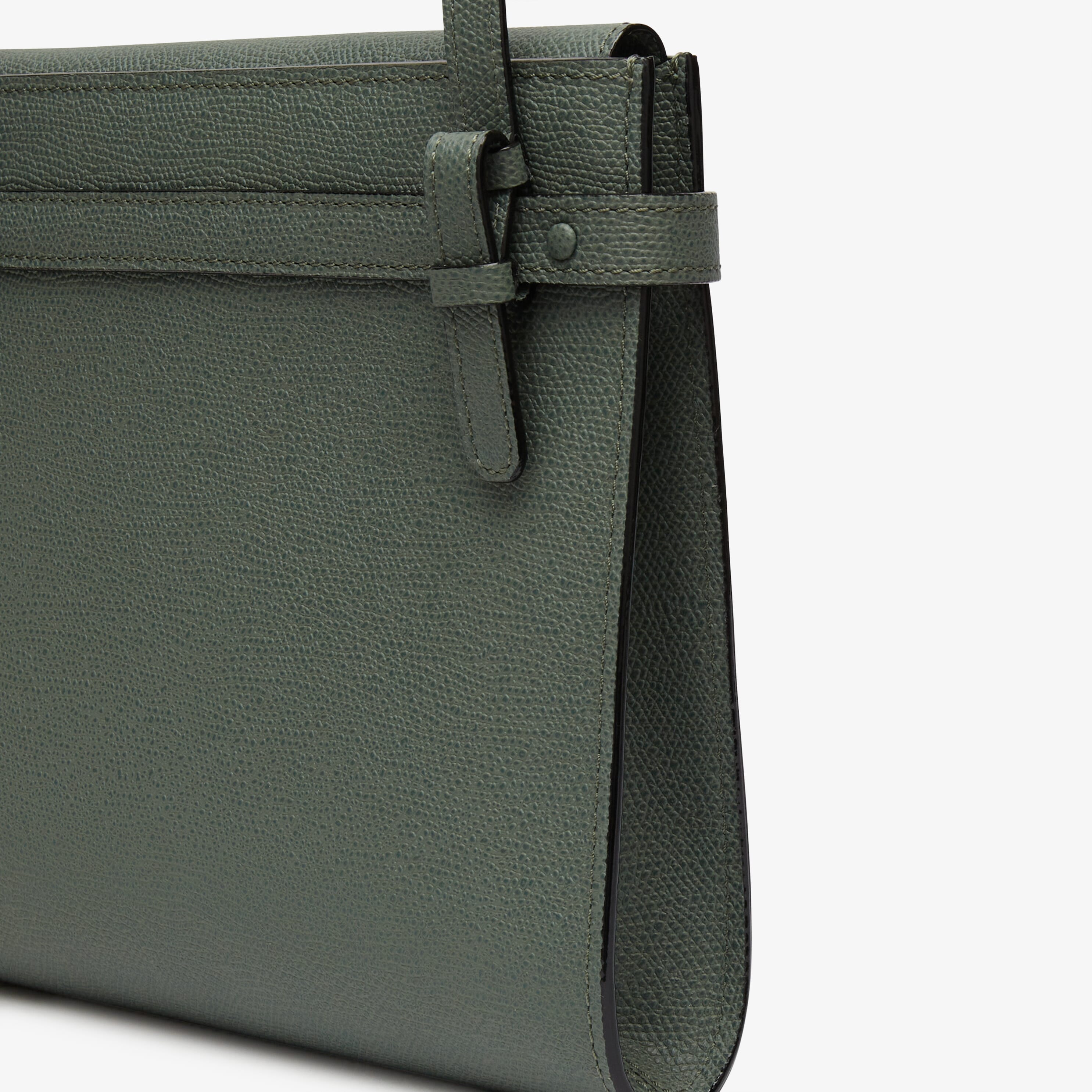 Valextra Brera Leather Shoulder Bag - Green