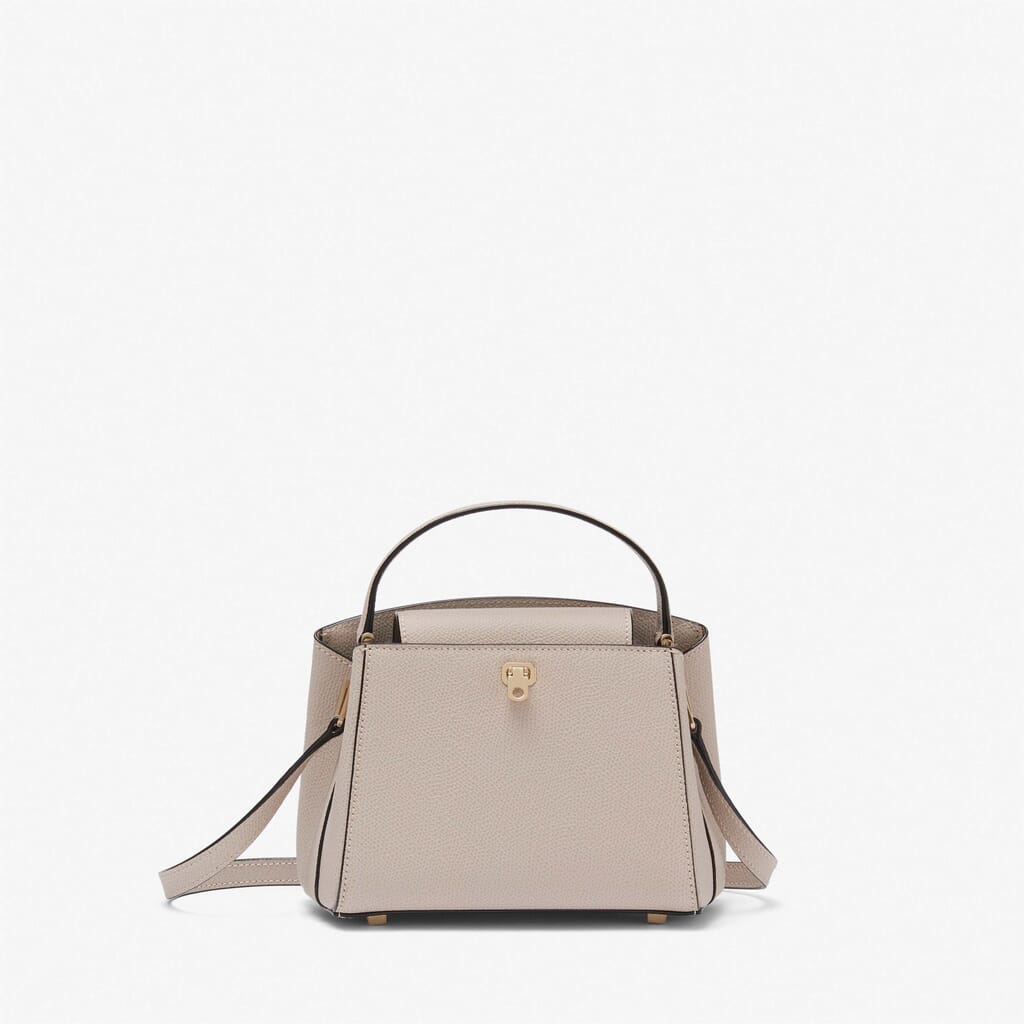 Brera Small Two-Tone Leather Top Handle Bag By Valextra