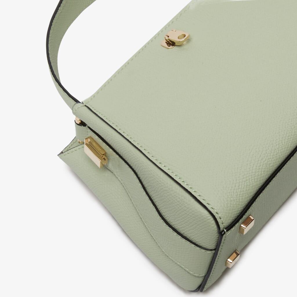 Valextra Brera Leather Shoulder Bag - Green