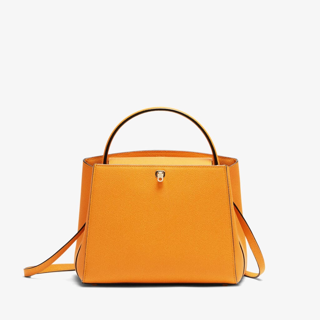 Yellow Leather Medium stylish hand bag