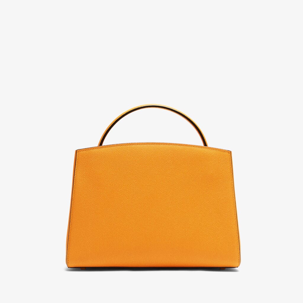 Brera crossbody Medium bag - Saffron Yellow - Vitello VS - Valextra - 6