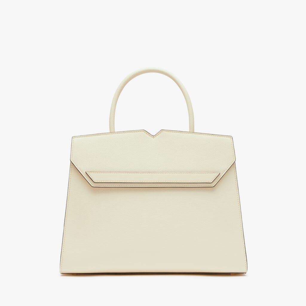 Duetto Two Handles Bag - Pergamena White - Vitello VS - Valextra - 5