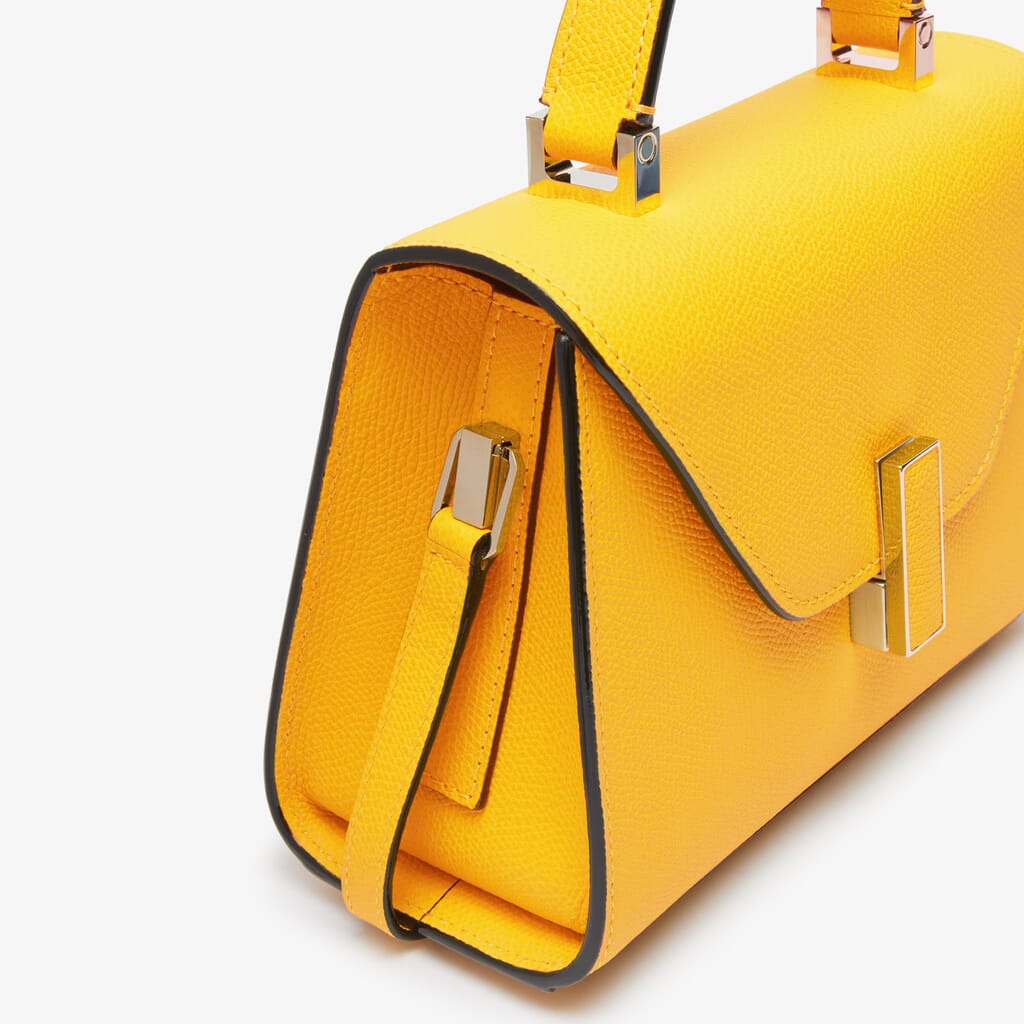NEW Brera Saffiano Leather Blue Yellow Crossbody Wallet Shoulder Strap Bag  Purse