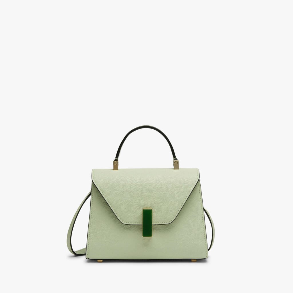 Women's Light Green Leather crossbody bag | Valextra Iside
