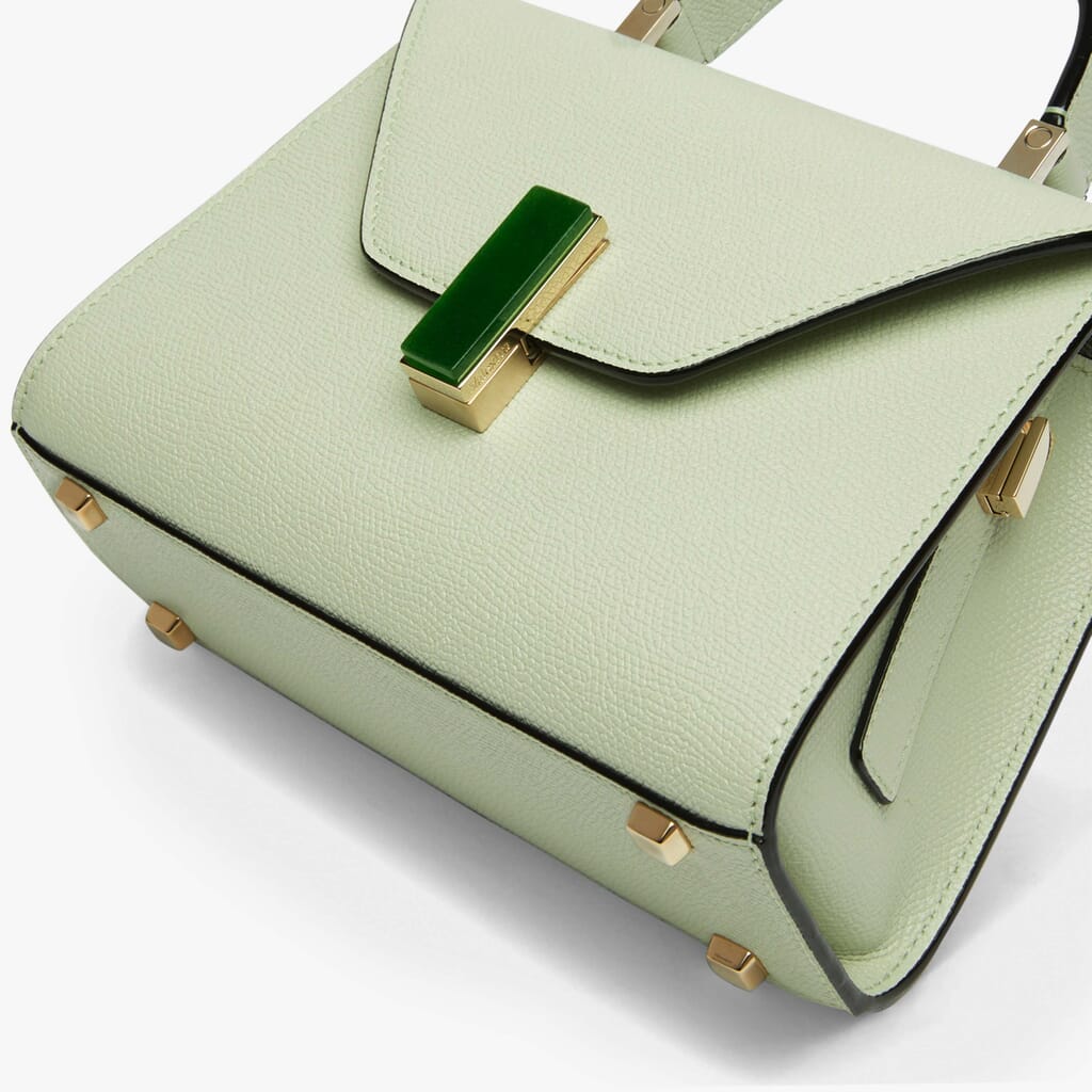 Valextra Brera Leather Shoulder Bag - Green