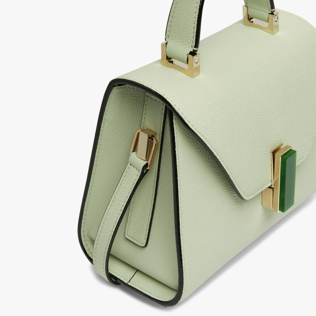 Valextra Brera Leather Shoulder Bag - Green