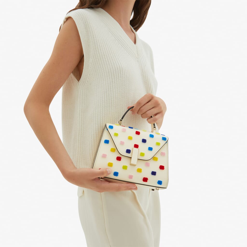 MICRO HANDBAG ISIDE SQUARE VELVET EMBROIDERY CALF LEATHER VS LIGHT GOLD,WWX1,gallery image number 4